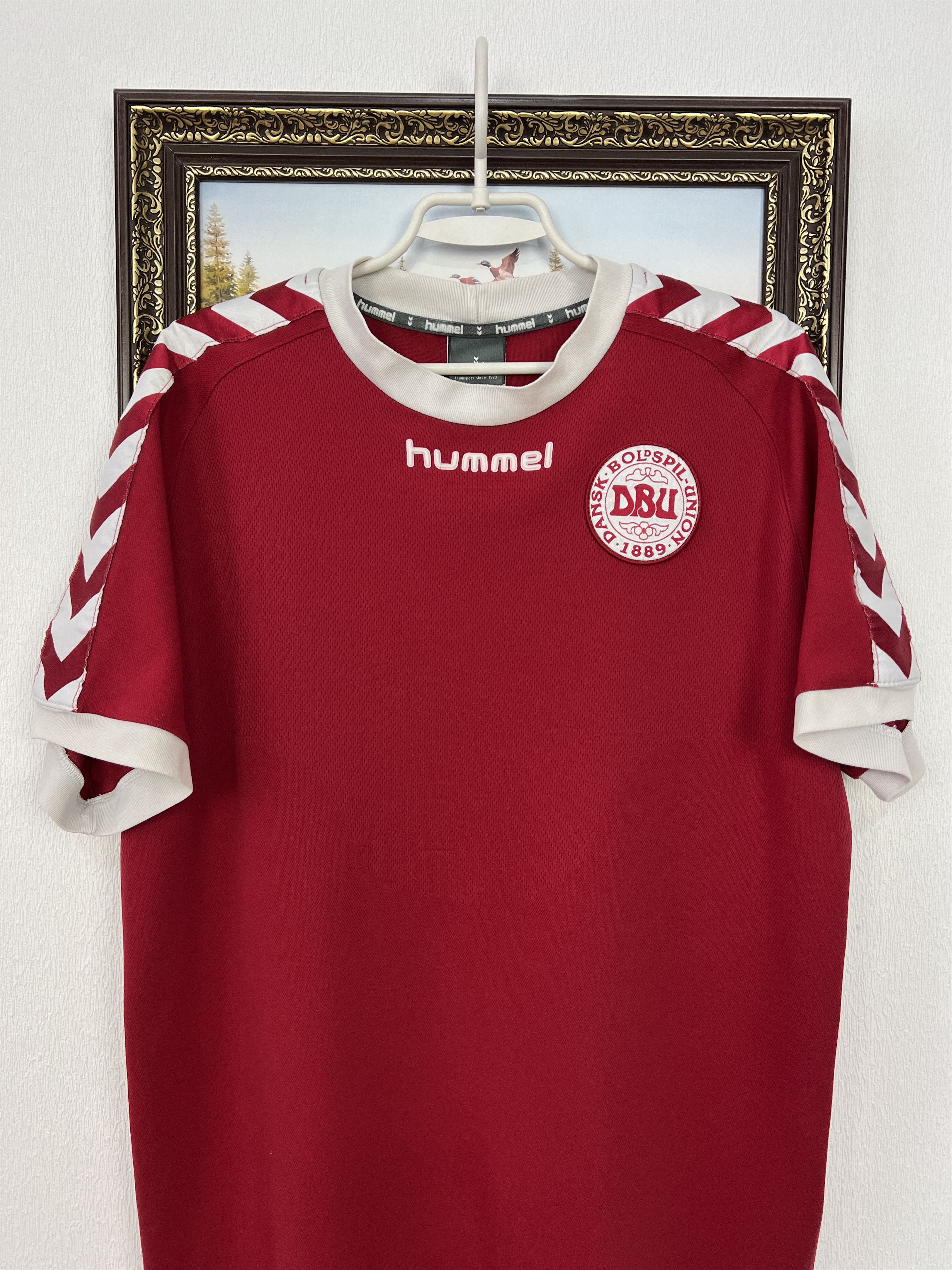 Hummel Denmark football shirt Soccer National Team Jersey Trikot Size US XXL / EU 58 / 5 - 2 Thumbnail