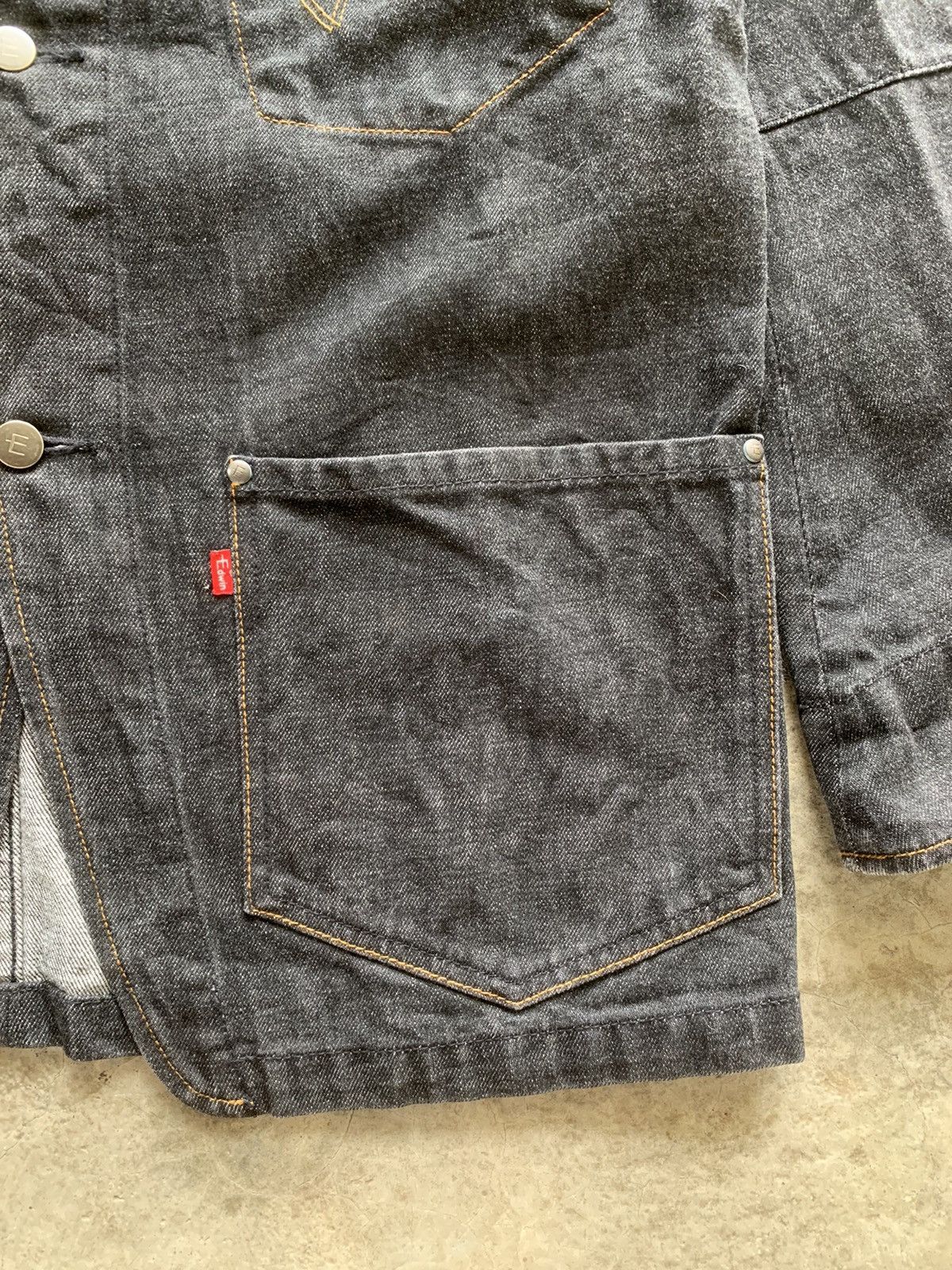Edwin × Japanese Brand Edwin E-Function Raw Denim Chore Jacket Size US L / EU 52-54 / 3 - 5 Thumbnail