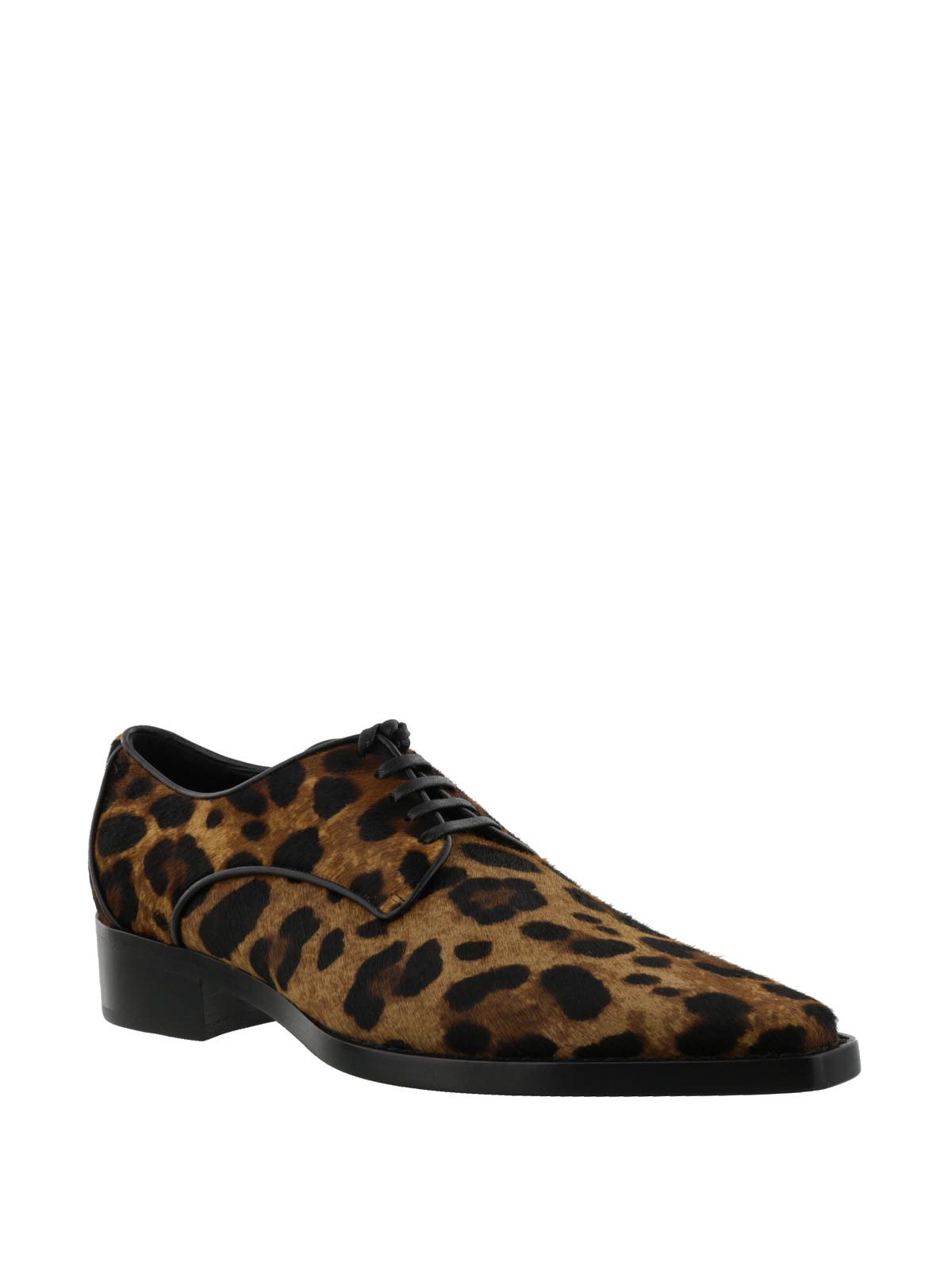 Dolce & Gabbana o1y0925 Leoprd-Print Laced Shoes in Brown/Black Size US 4 / IT 34 - 2 Thumbnail