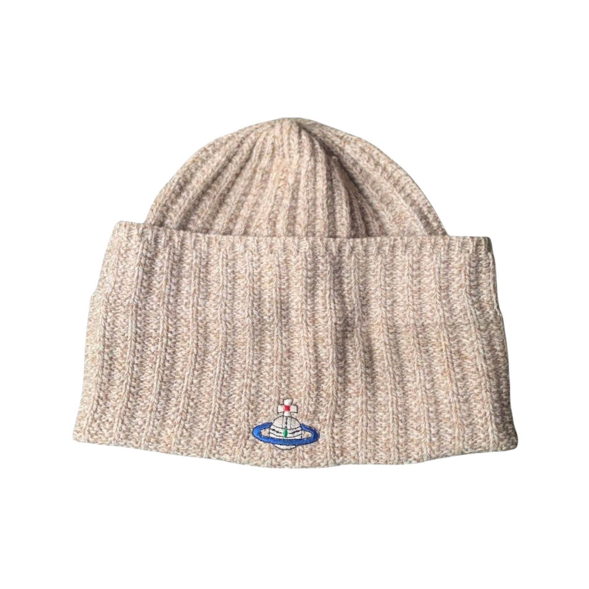 Vivienne Westwood Vivienne Westwood Ribbed Knit Orb Beanie Hat Size ONE SIZE - 2 Thumbnail