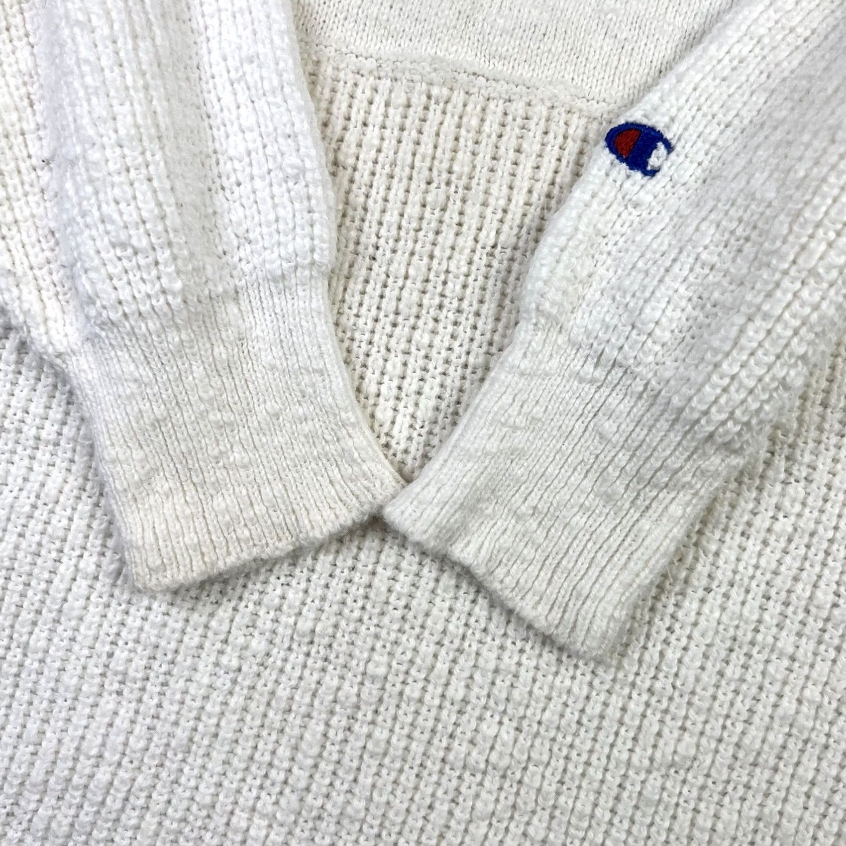 Champion VINTAGE Champion Sweatshirt Beige 100% Cotton XL Embroidered Logo Men’s Classic Pullover 80s Size US XL / EU 56 / 4 - 7 Thumbnail
