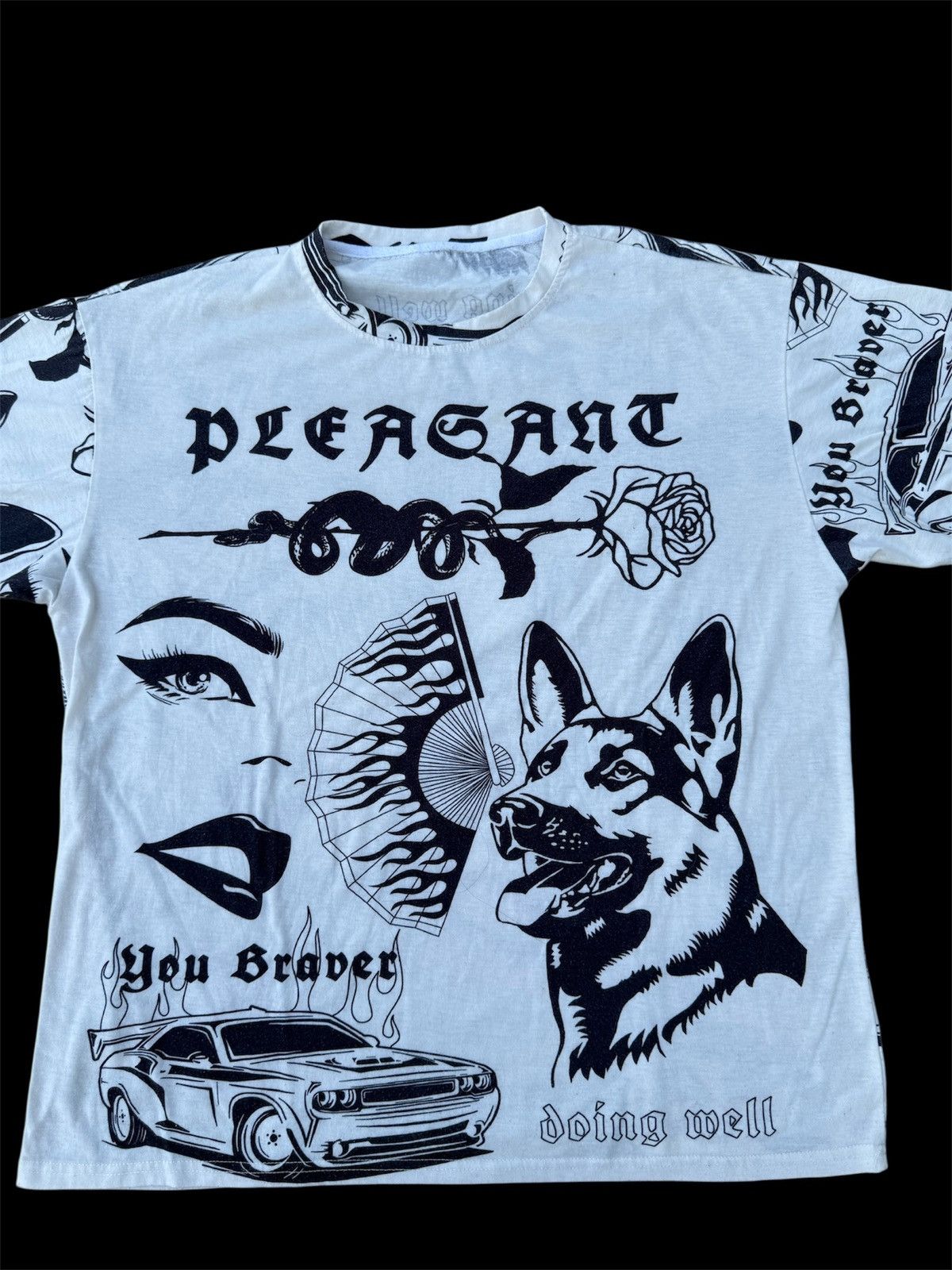 Hysteric Glamour × Japanese Brand JAPAN DESIGN PLEASANT ROSE GERMAN SHEPHERD OVERPRINT RARE Size US L / EU 52-54 / 3 - 2 Thumbnail