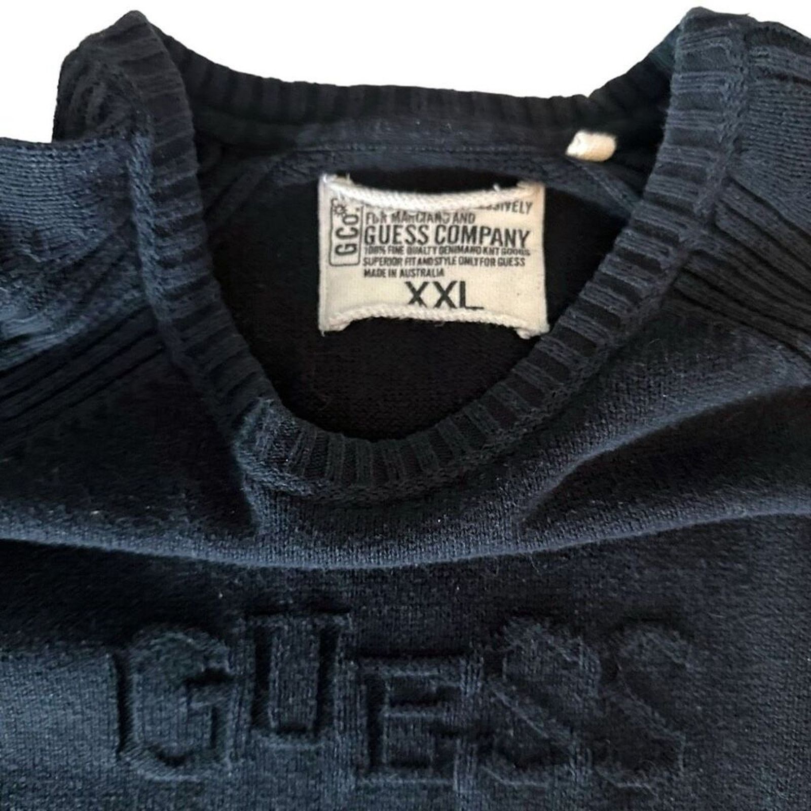 Guess Guess Vintage Y2K Knit Woven Sweater Men’s XXL - Designer Size US XXL / EU 58 / 5 - 6 Thumbnail