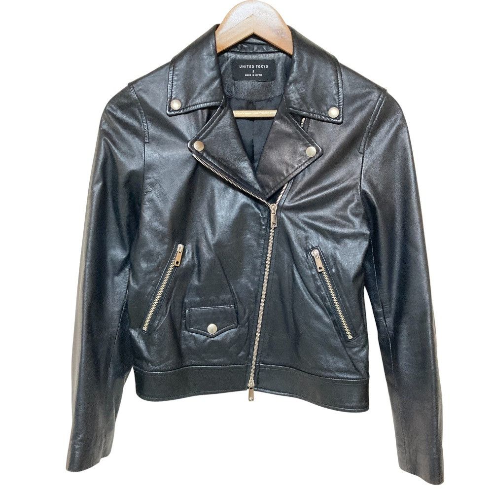 Other Other UNITED TOKYO Sheepskin Double Riders Jacket Leather Outerwear 507152004 DUTY FREE for USA Size ONE SIZE - 1 Thumbnail