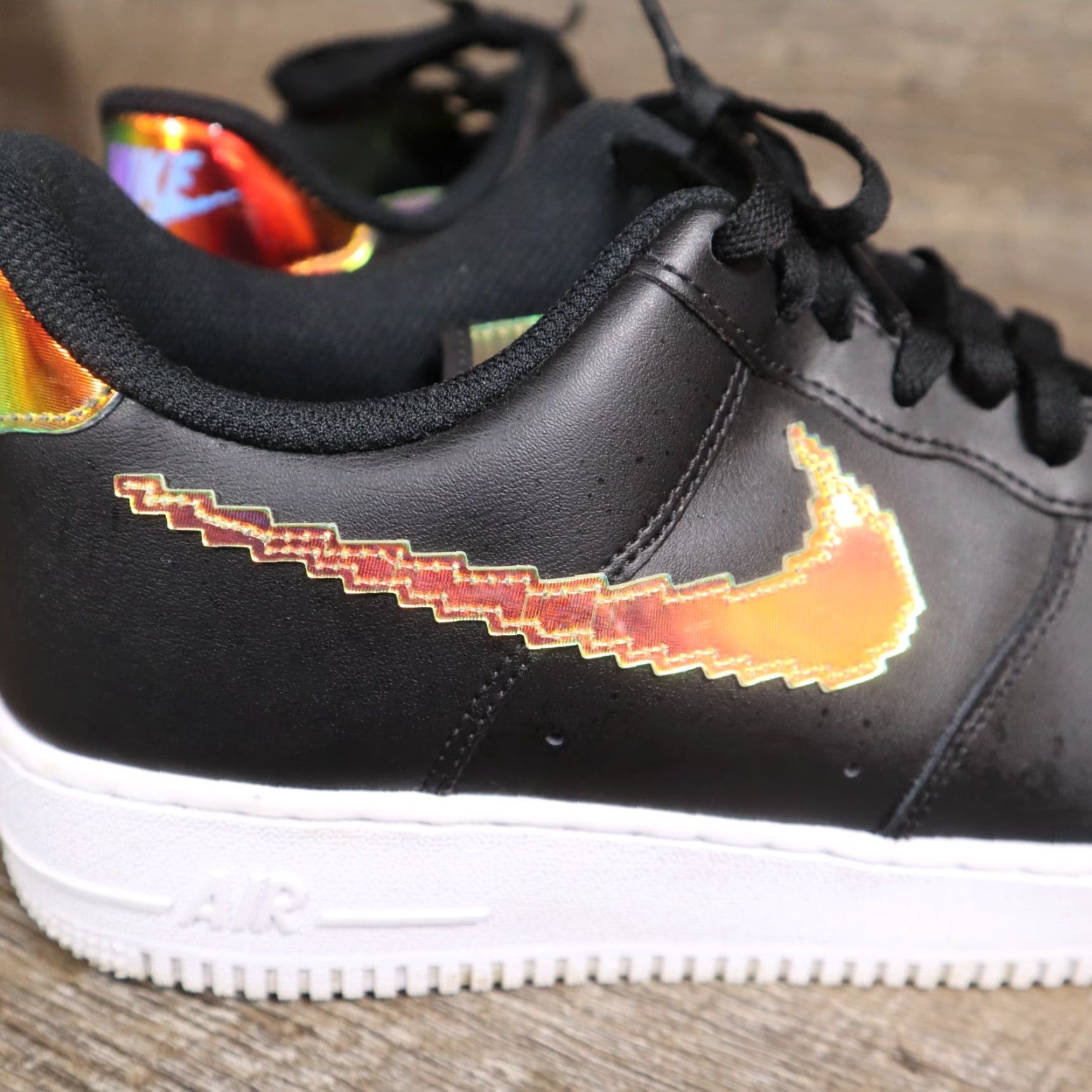 Nike Nike Air Force 1 ’07 Low Black Iridescent Pixel CV1699-002 Men’s Size 10.5 Shoes Size US 11 / EU 44 - 5 Thumbnail