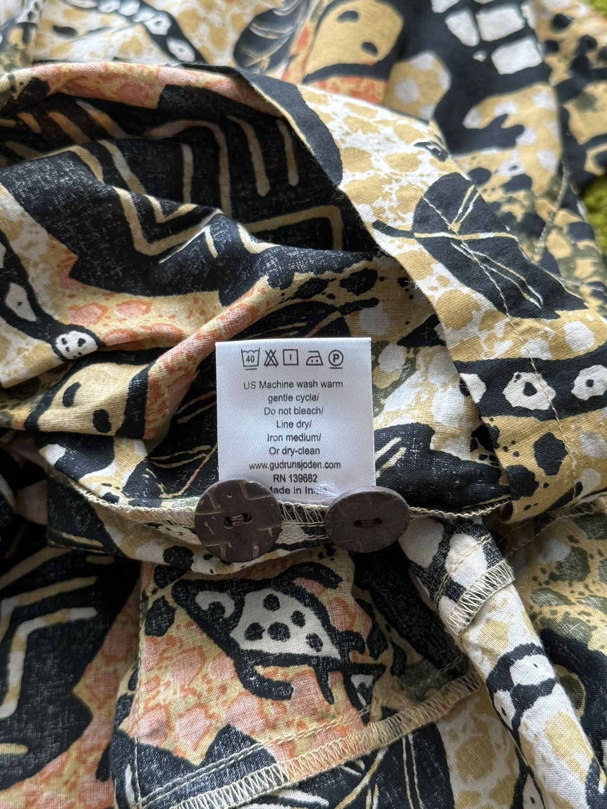 Designer 🐢 Gudrun Sjoden avant garde boho style turtles pattern dress Size M / US 6-8 / IT 42-44 - 12 Thumbnail