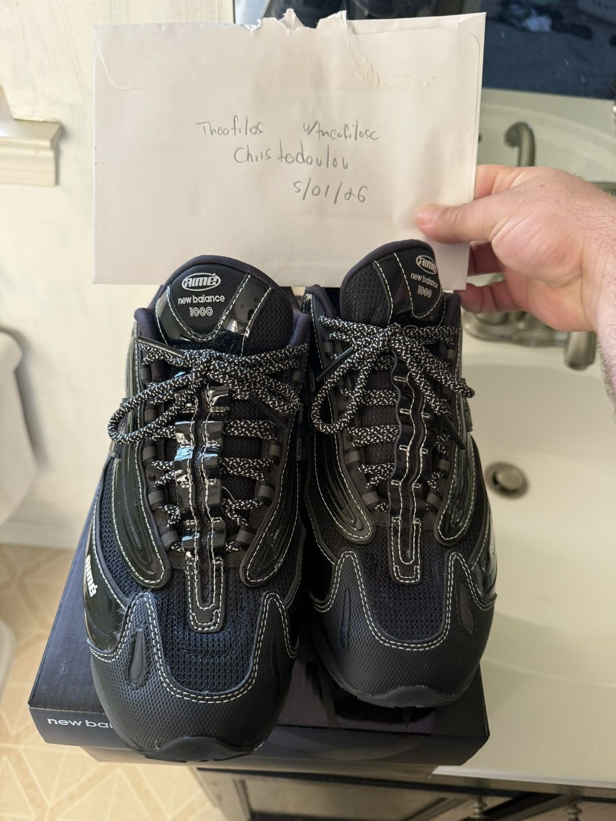Size 10.5 - Aimé Leon Dore x New Balance 1000 Black
