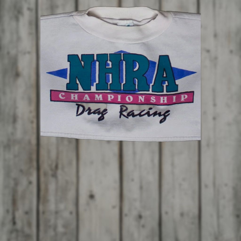 Vintage VINTAGE NHRA Championship Drag Racing Sweatshirt NHRA Mens Medium Grey 1990s Alore Sweatshirt Size US M / EU 48-50 / 2 - 1 Thumbnail