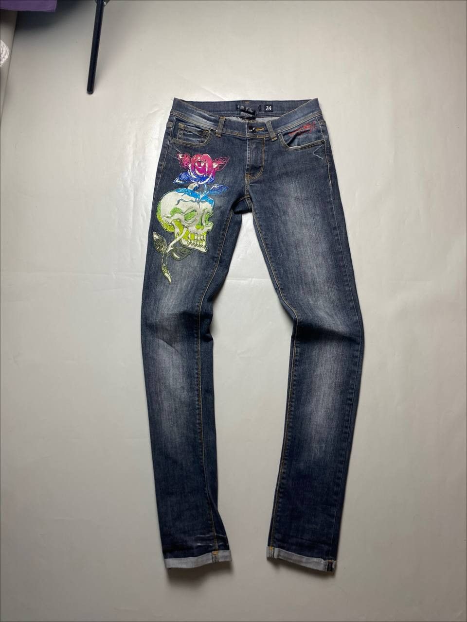 Ed Hardy Vintage Jeans Ed Hardy Yk2 Skinny Size 24" / US 00 / IT 34 - 1 Thumbnail