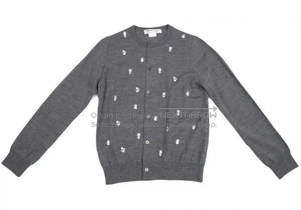 Comme des Garcons Comme Des Garcons Grey vintage embroidered pattern knitted Size L / US 10 / IT 46 - 2 Thumbnail