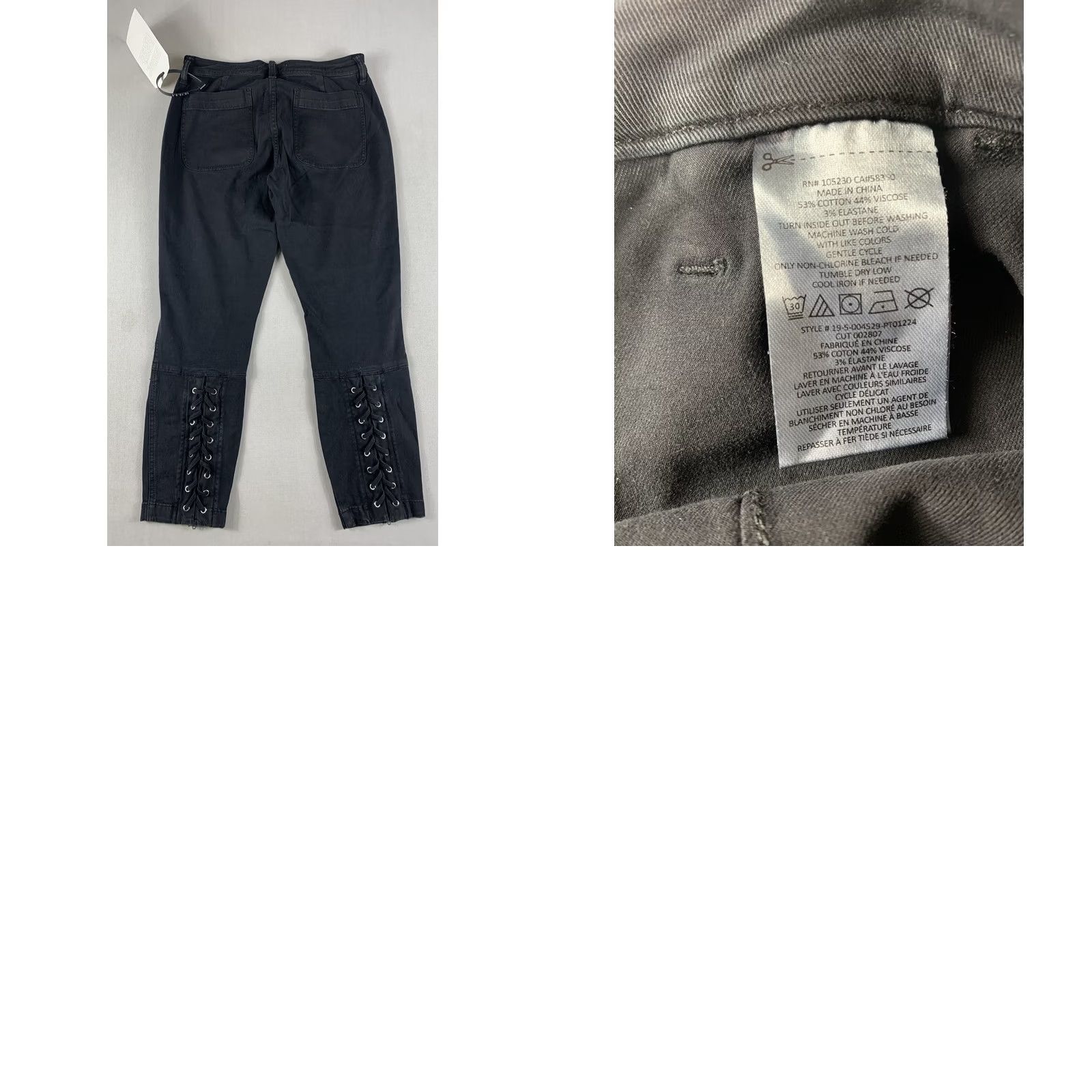 Vintage CURRENT ELLIOTT THE WESLAN PANT WOMENS 25 BLACK NWT REGULAR Capri Straight Flat Front 27x25 Boys Girls Mens Womens Size 42" / US 20 - 8 Thumbnail