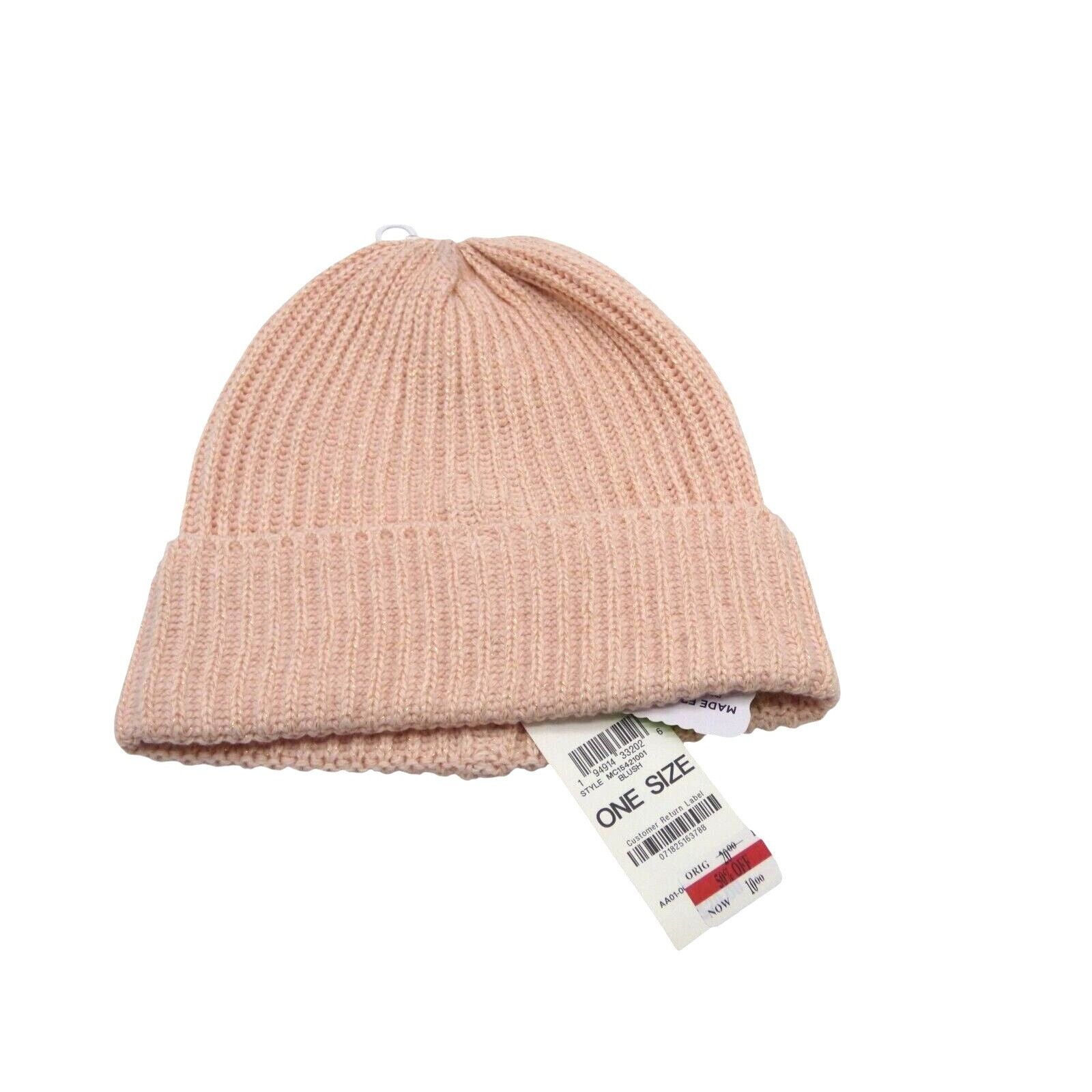 Other Style & Co Women's Solid Shine Cuff Beanie, Blush Size ONE SIZE - 4 Thumbnail