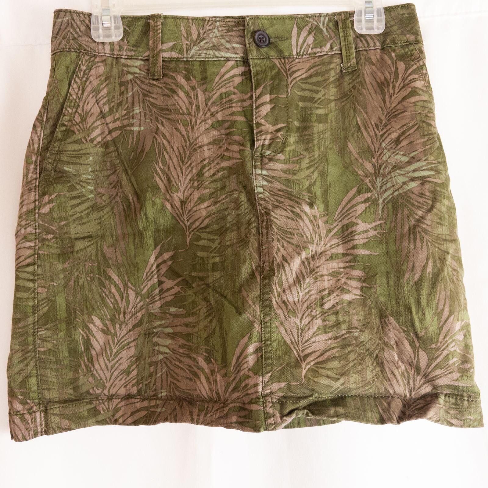 Other Sonoma Life + Style Green Leaf Print Skort Womens 2 Xsmall Size 26" / US 2 / IT 38 - 3 Thumbnail