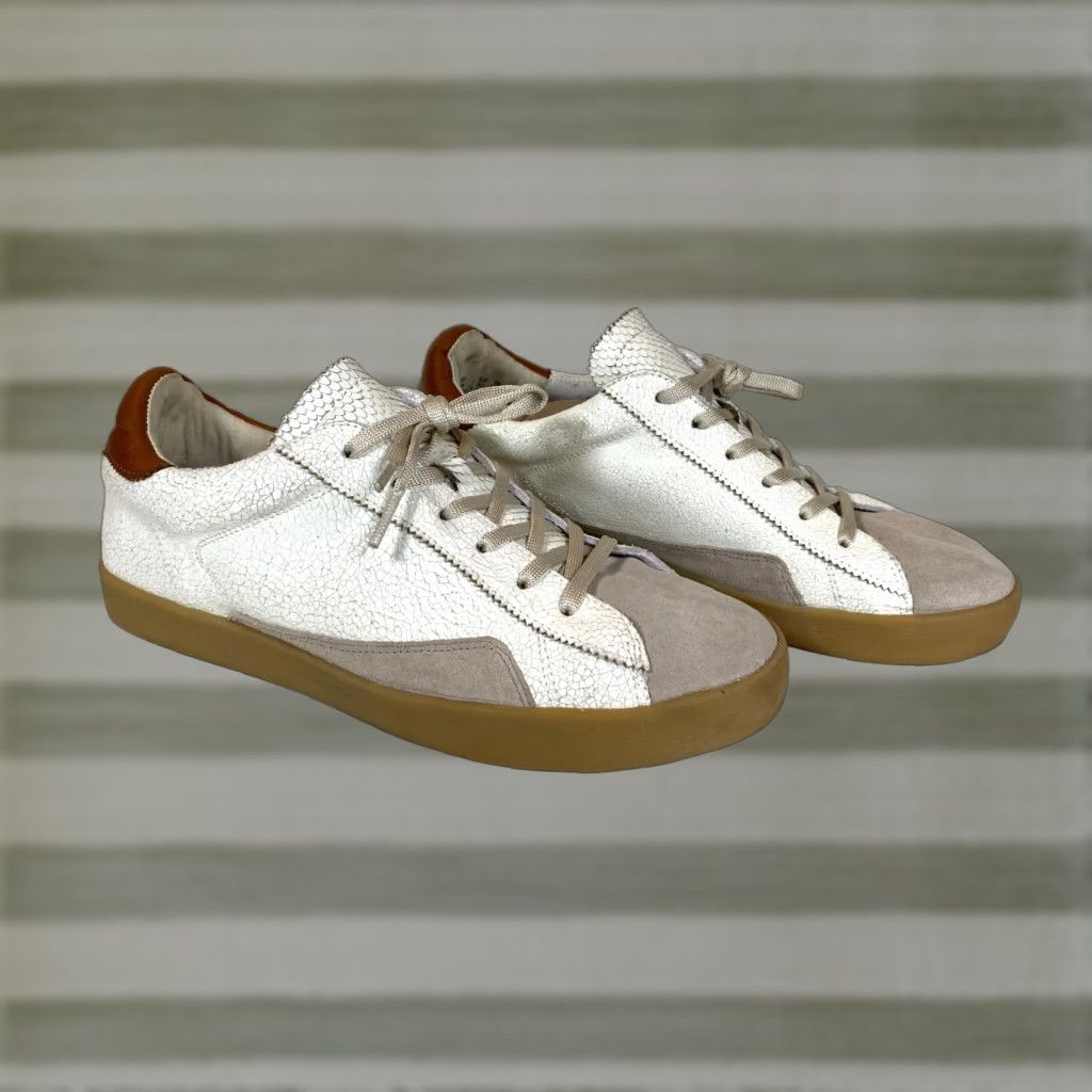 Sam Edelman VINTAGE Women's Sam Edelman Prima Sneakers Cracked Leather Suede Sz US 8.5 Size US 7 / IT 37 - 1 Thumbnail