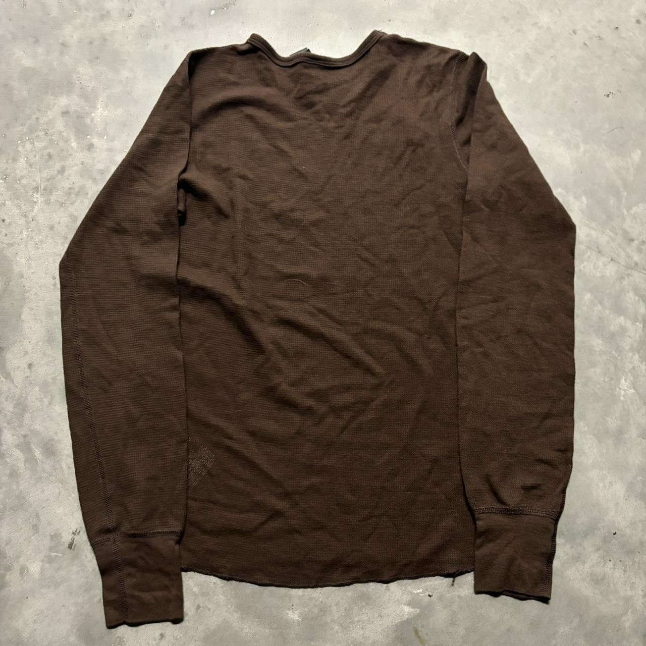 Obey × Vintage Crazy Vintage Y2K/2000s Cute Brown Obey Surf Thermal! Size S / US 4 / IT 40 - 4 Thumbnail