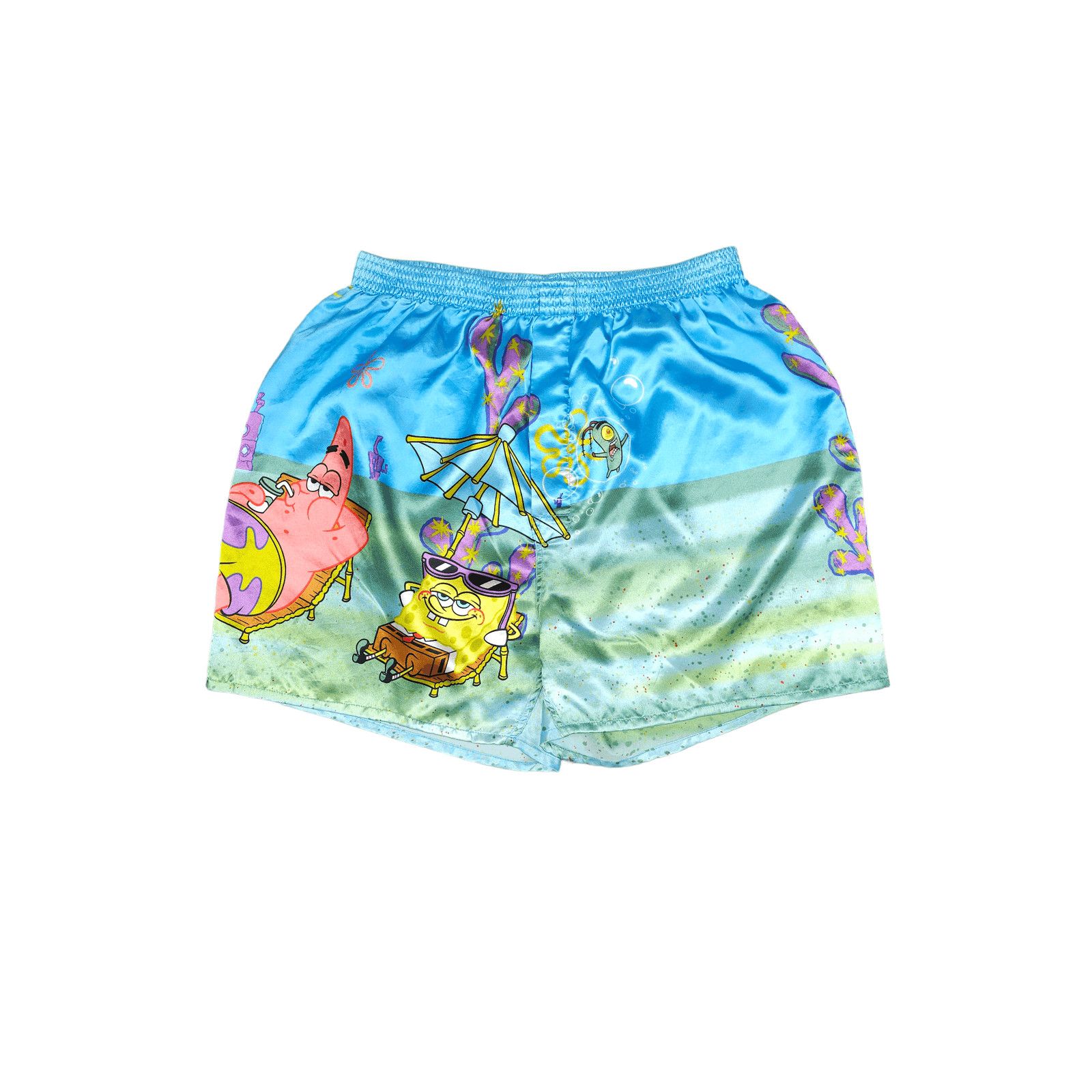 Nickelodeon 💎 Vintage XL Spongebob Full Print Crazy Shorts Nickelodeon Size US 34 / EU 50 - 1 Thumbnail