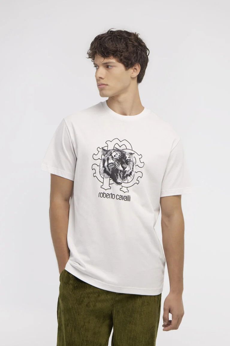 Roberto Cavalli Roberto Cavalli T-shirt with Jaguar logo and print M Size US M / EU 48-50 / 2 - 2 Thumbnail