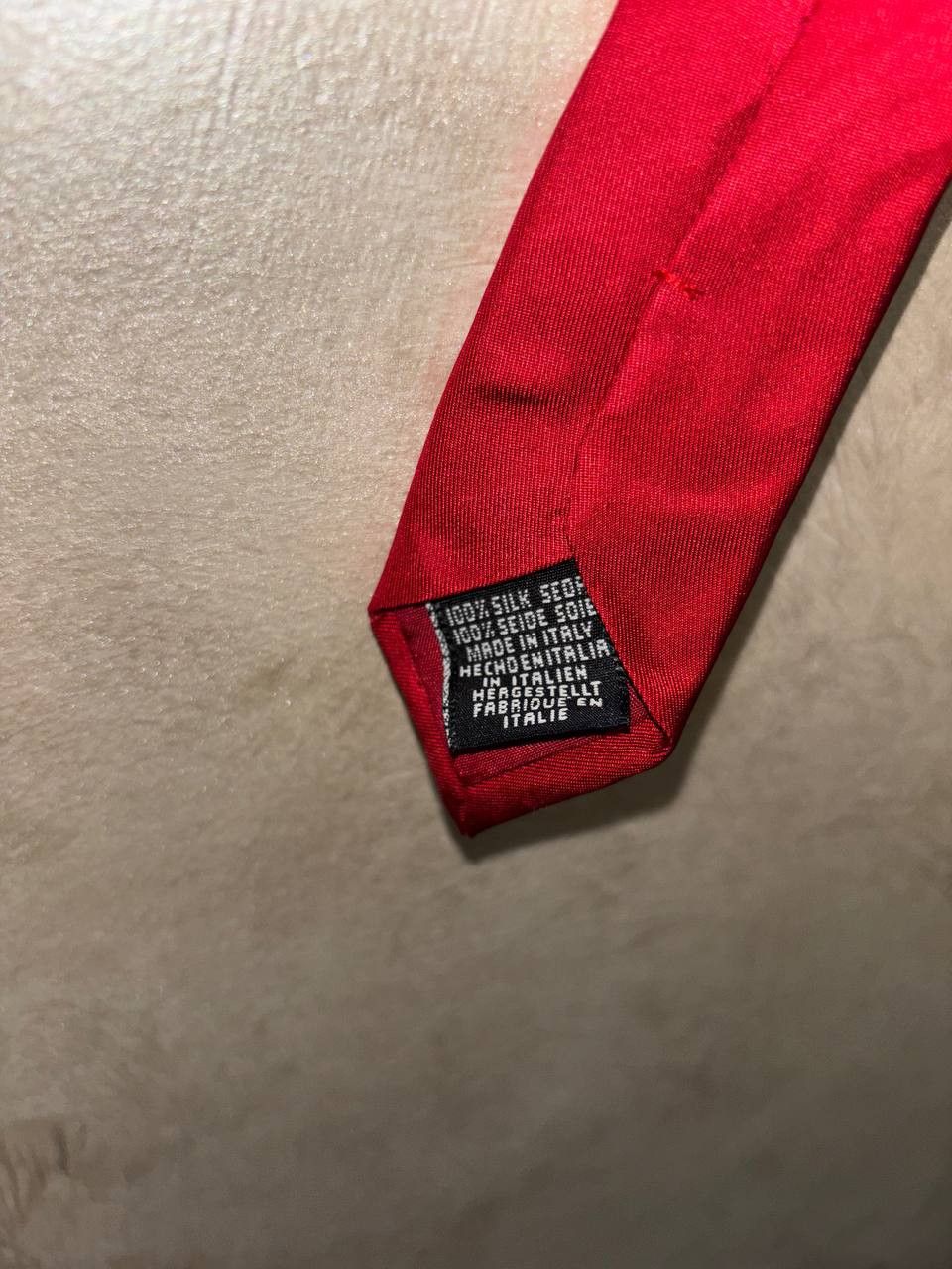 Vintage FRANGI Vintage men's tie red, 100% silk, made in Italy Size ONE SIZE - 7 Thumbnail