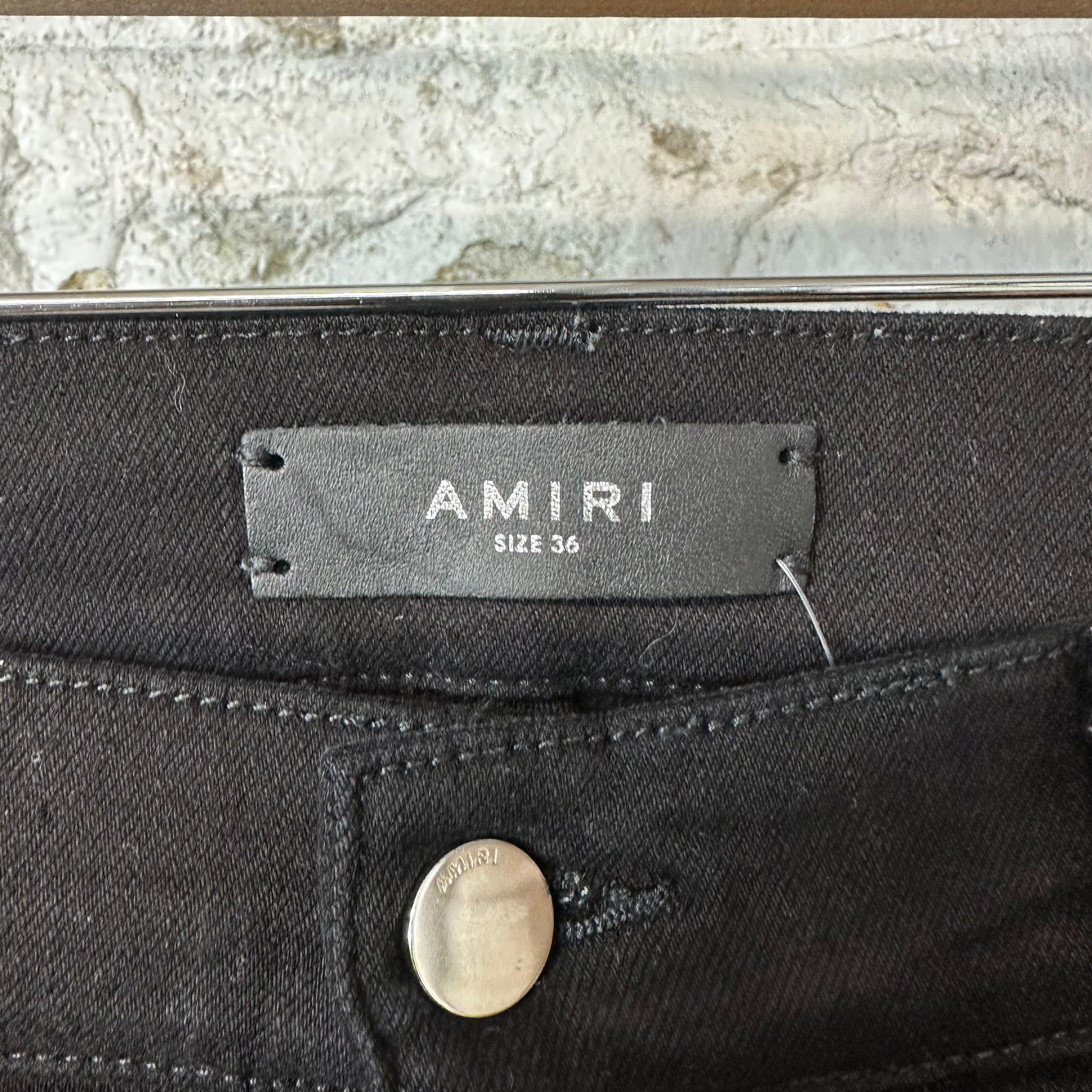 Amiri Amiri Silver Bone Black Denim Jeans Sz 36 Size US 36 / EU 52 - 3 Thumbnail
