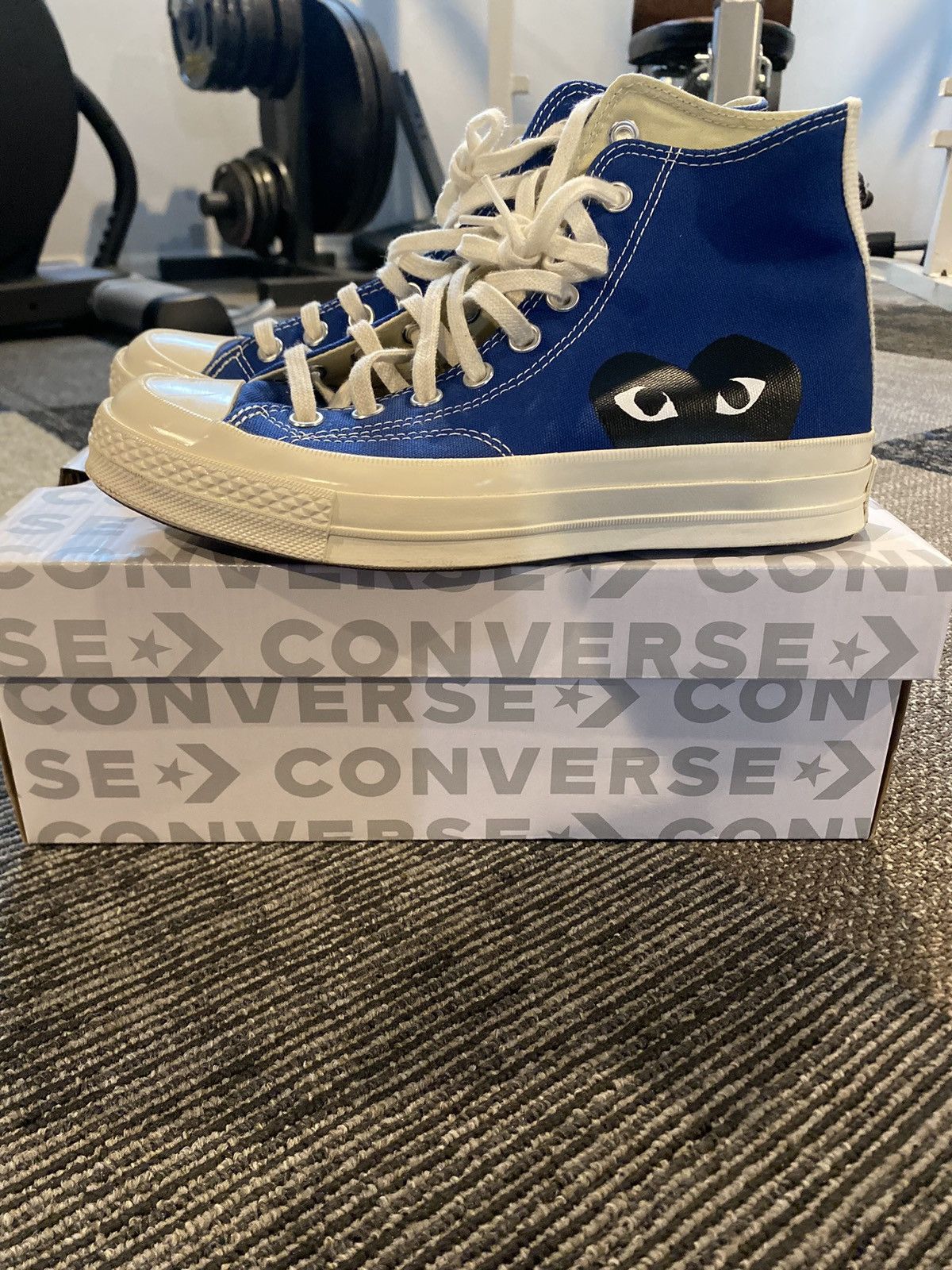 Comme des Garcons COMME DES GARCONS PLAY X CONVERSE CHUCK 70 HIGH BLUE QUARTZ Size US 6.5 / EU 39-40 - 4 Thumbnail