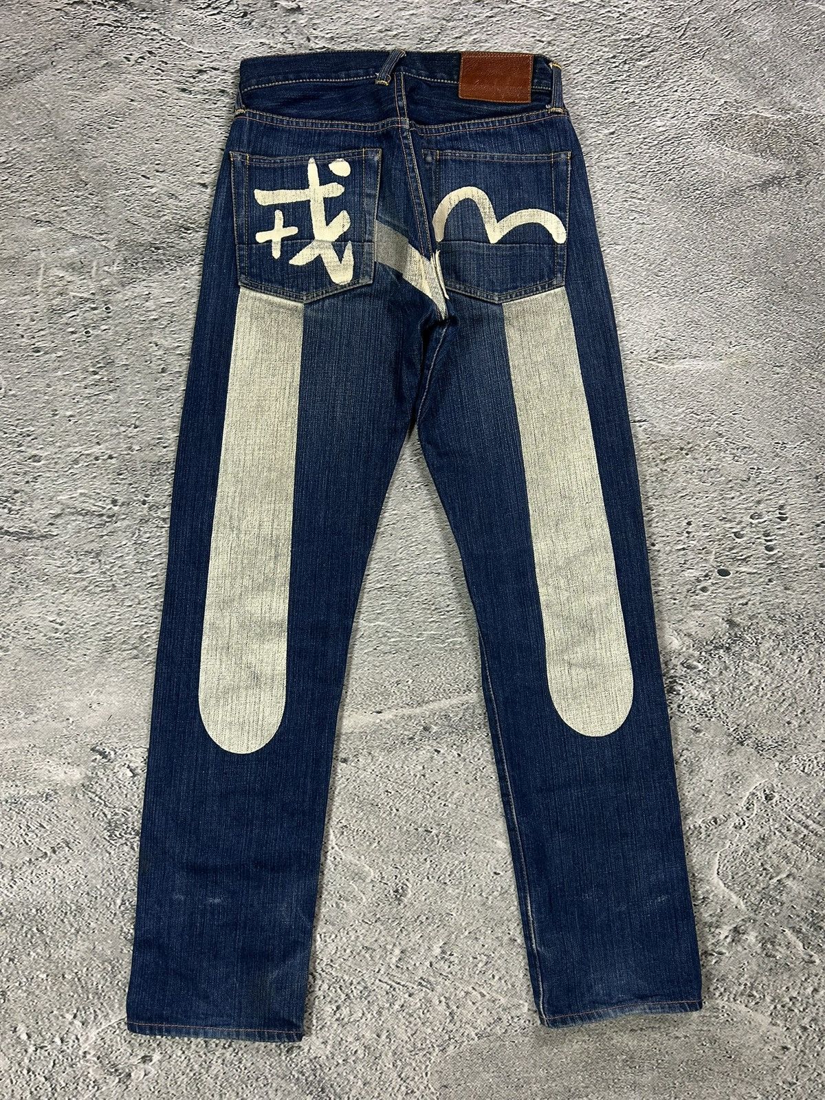 Evisu Evisu jeans daicock vintage selvedge navy big logo white Size 28" / US 6 / IT 42 - 1 Thumbnail