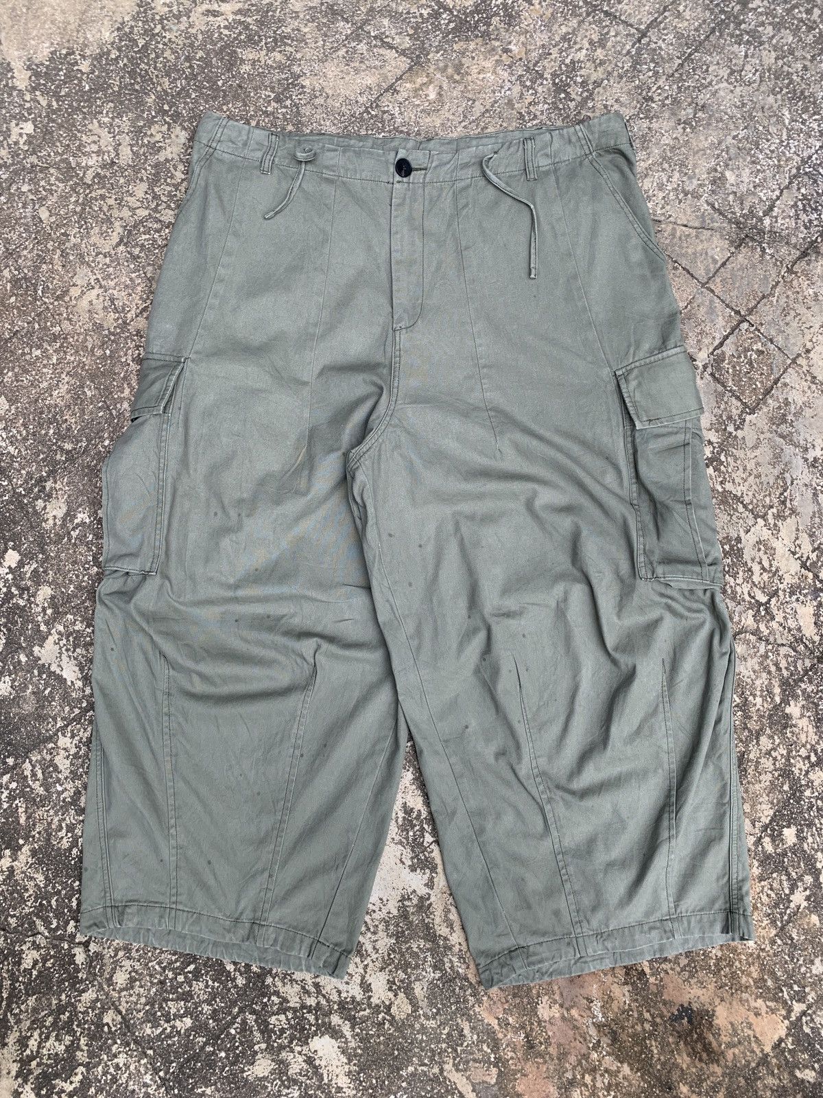Japanese Brand China Crying Center Green Army Baggy Baloon Canvas Pants Size US 36 / EU 52 - 1 Thumbnail