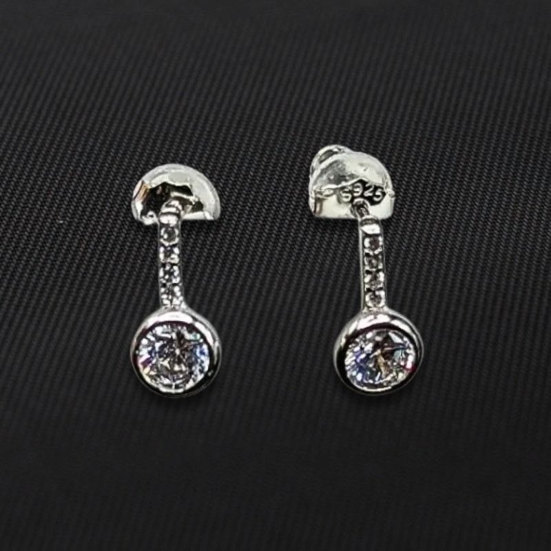 Other Stud Earrings Cubic Zirconia Rhodium Plated 925 Silver Size ONE SIZE - 1 Thumbnail
