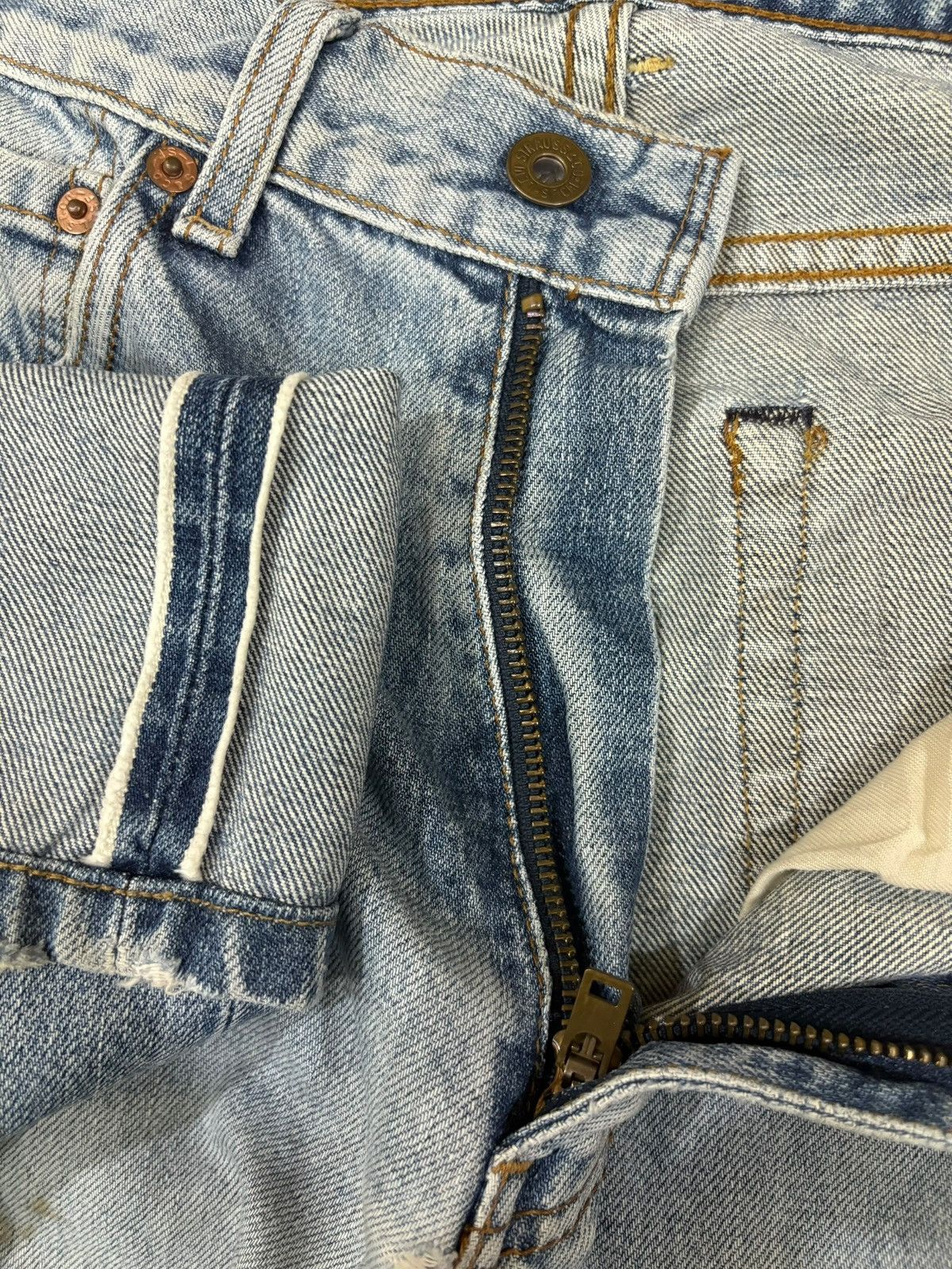 Levi's Vintage 90s Levis 503 Selvedge Faded Baggy Jeans Size US 29 - 10 Thumbnail