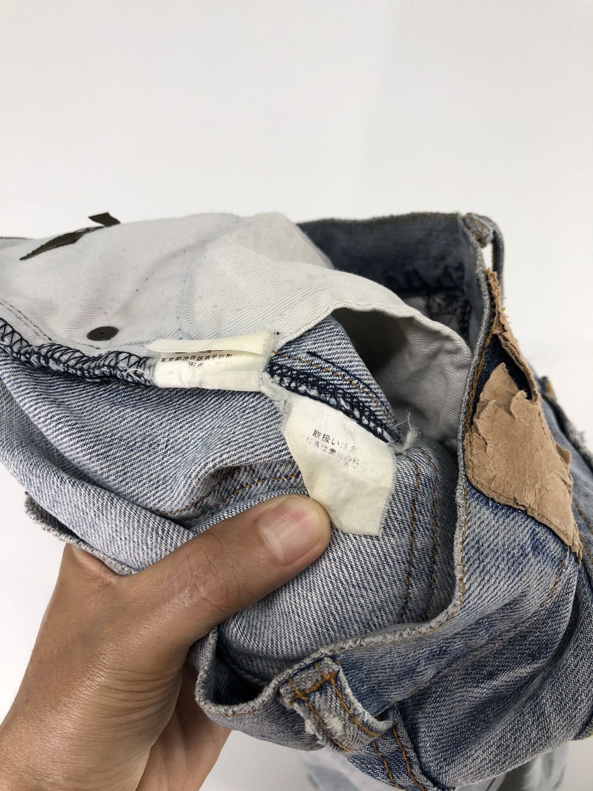 Japanese Brand Vintage Union Station Distressed Light Wash Jeans Size US 30 / EU 46 - 25 Thumbnail