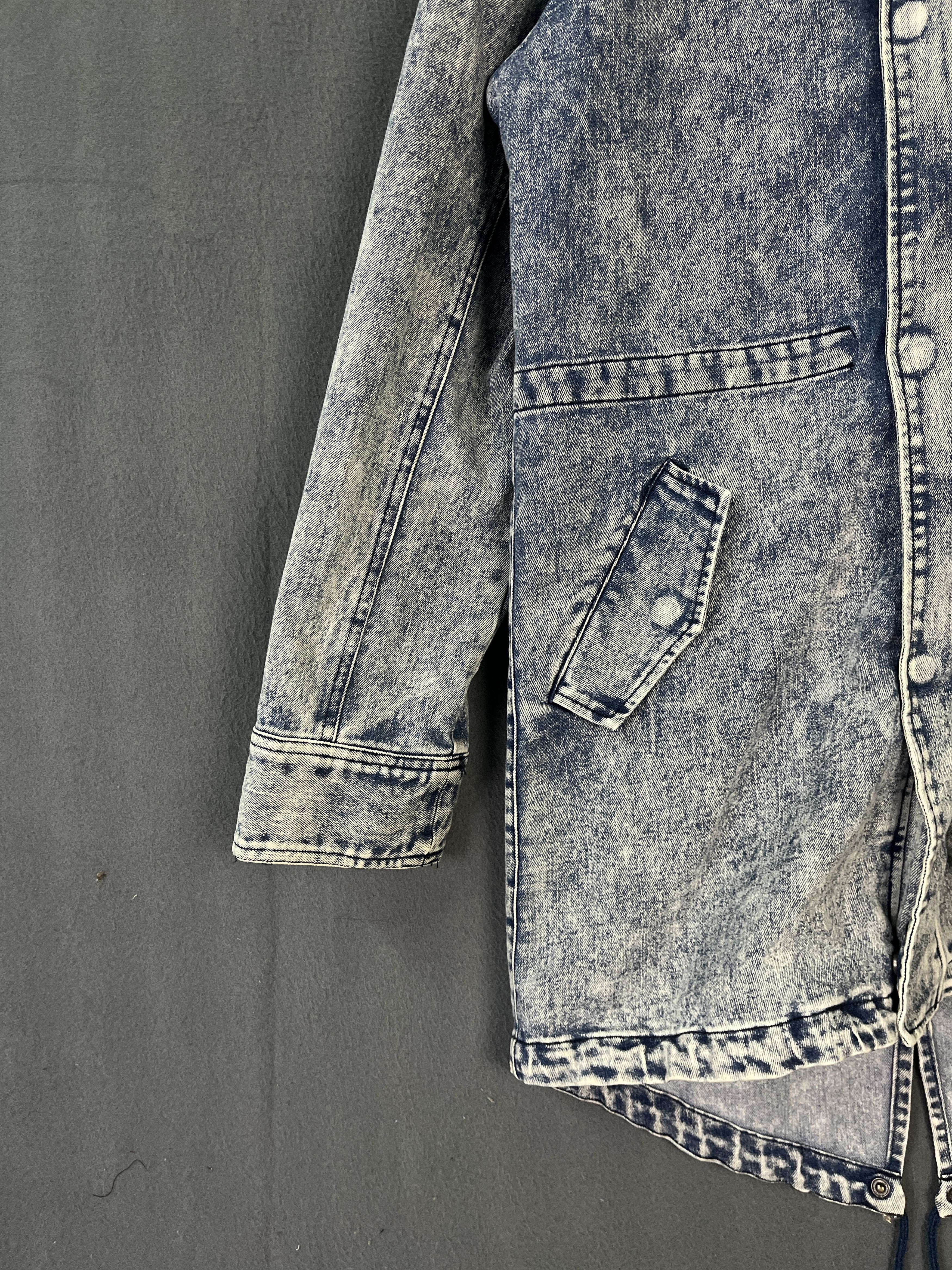 In The Attic In The Attic Stone Washed Denim Fishtail Parka Jacket Size US M / EU 48-50 / 2 - 4 Thumbnail