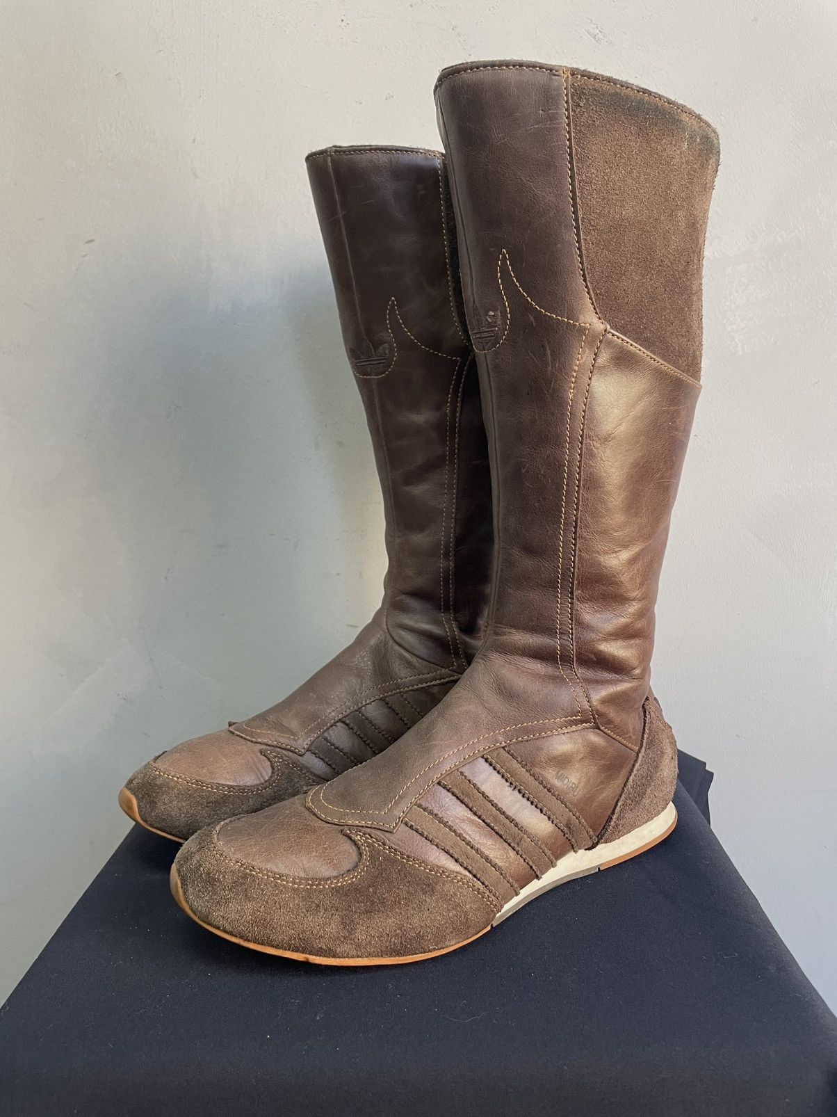 Adidas Adidas yohji yamamoto style leather moto shoes boots y2k Size US 8 / IT 38 - 1 Thumbnail