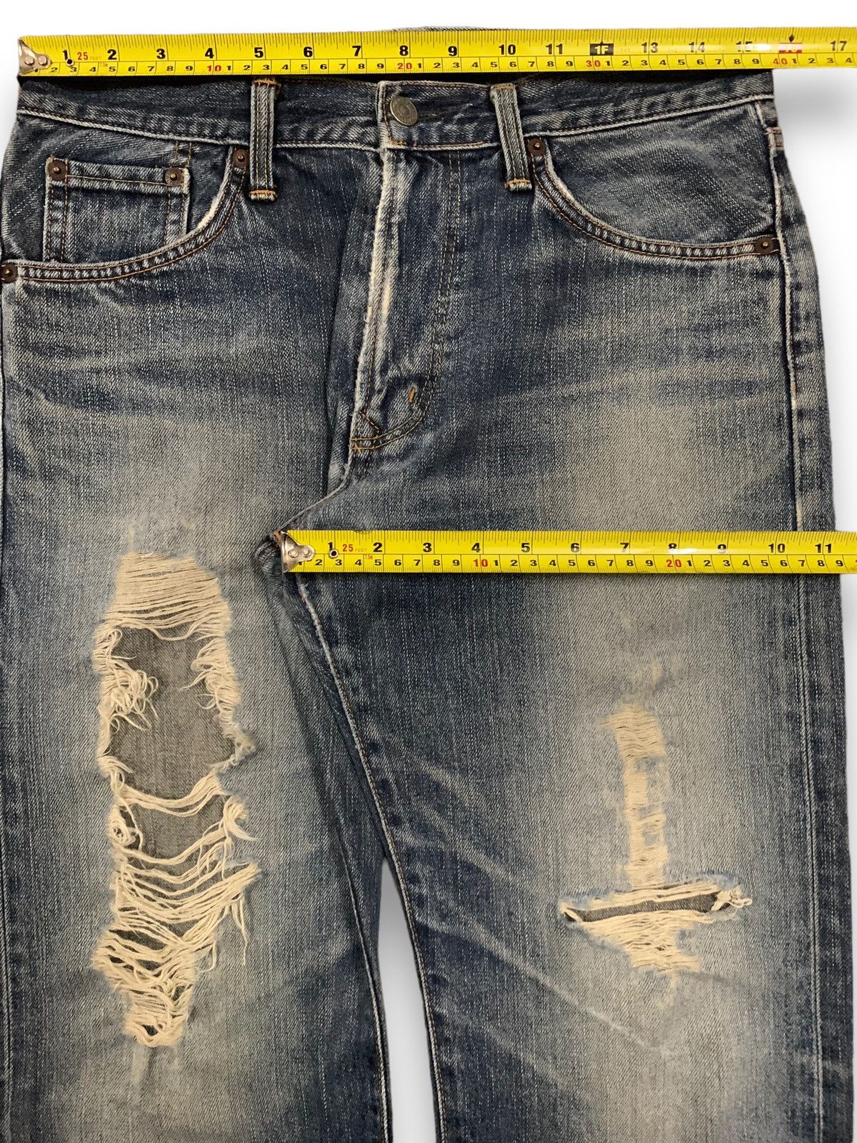 Edwin Vintage Edwin XV443 Regular Straight Distressed Grunge Jeans Size US 31 - 16 Thumbnail