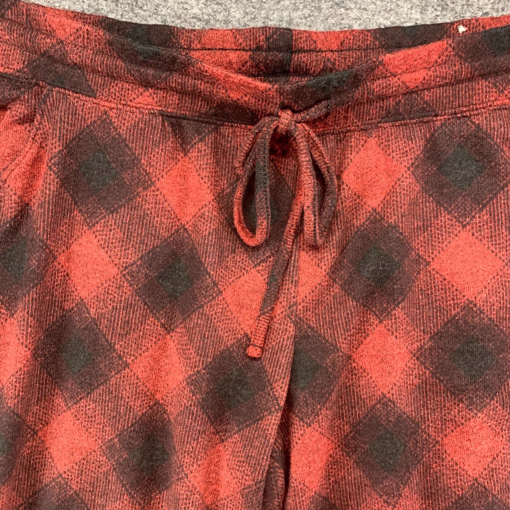 Vintage Maurices Pants Womens Large Red Plaid Jogger Stretch Pullon Drawstring Pocket 34 Size 36" / US 14 / IT 50 - 4 Thumbnail