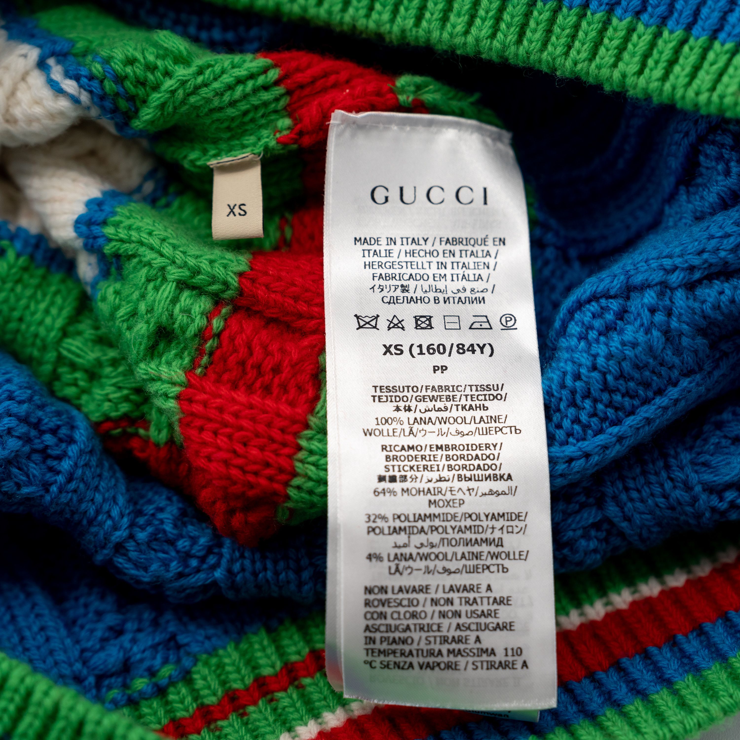 Gucci XS Gucci adidas Cable Knit Sweater Blue Green Red Wool Size XS / US 0-2 / IT 36-38 - 7 Thumbnail