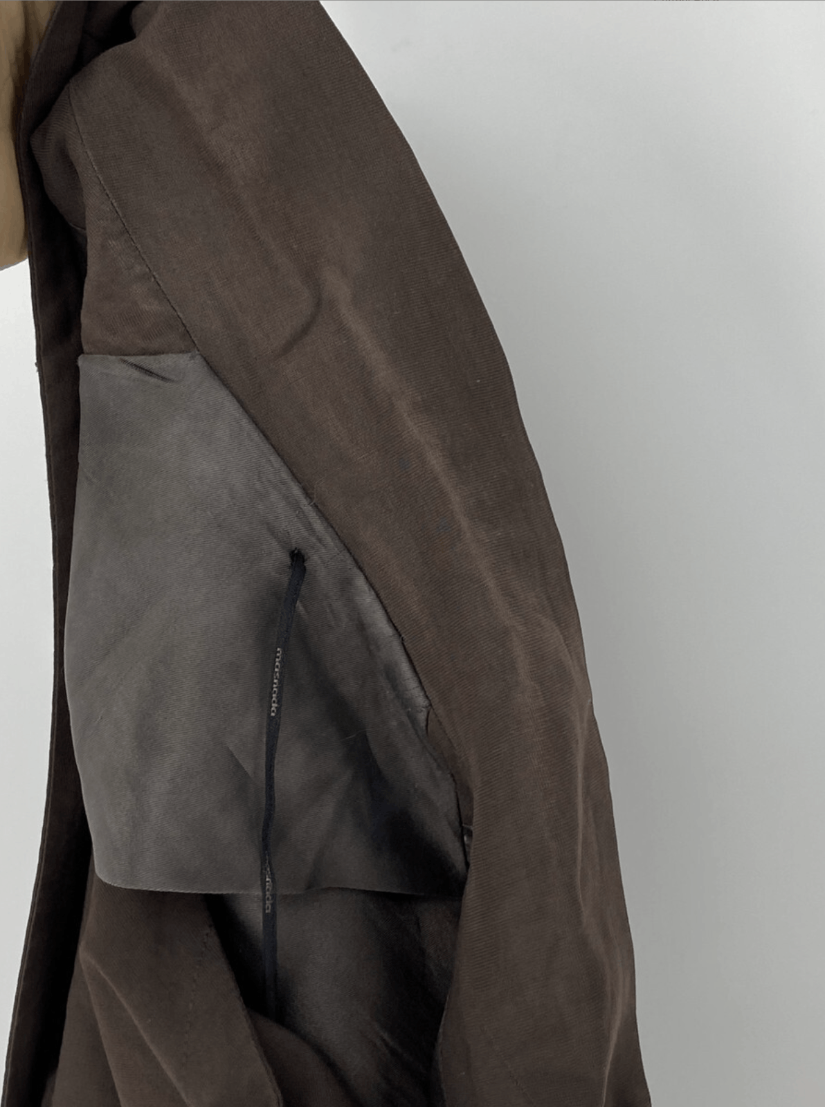 Masnada Brown Tailored Ramie Jacket Deconstructed Design Size S / US 4 / IT 40 - 8 Thumbnail