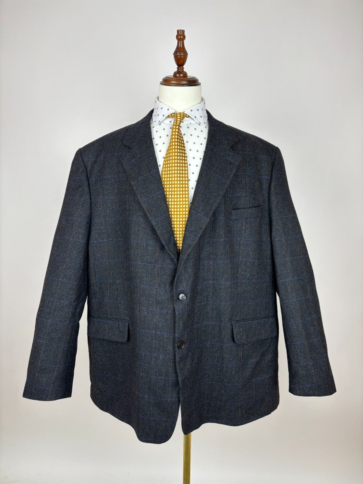 Other Edler Von F Oxford Wool Check Blazer Jacket Sport Coat Size 54R - 1 Thumbnail