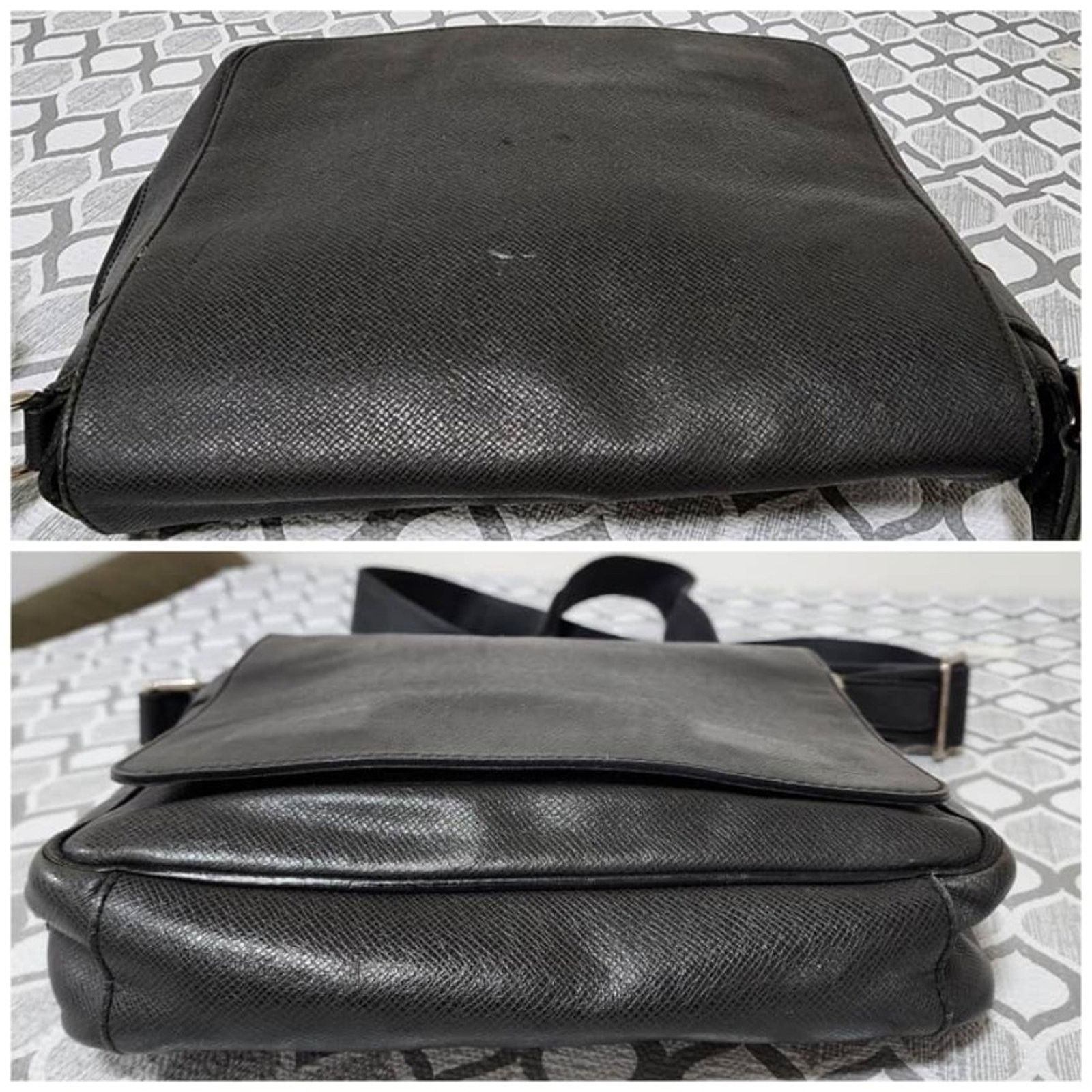Louis Vuitton Authentic Louis Vuitton Taiga Viktor Messenger Bag Black Size ONE SIZE - 8 Thumbnail