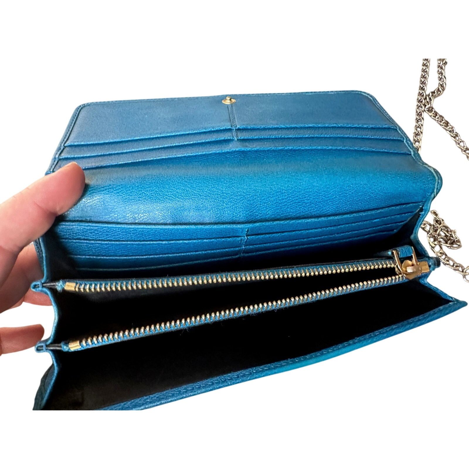 Loewe Loewe Blue Flap Long Wallet Size ONE SIZE - 5 Thumbnail