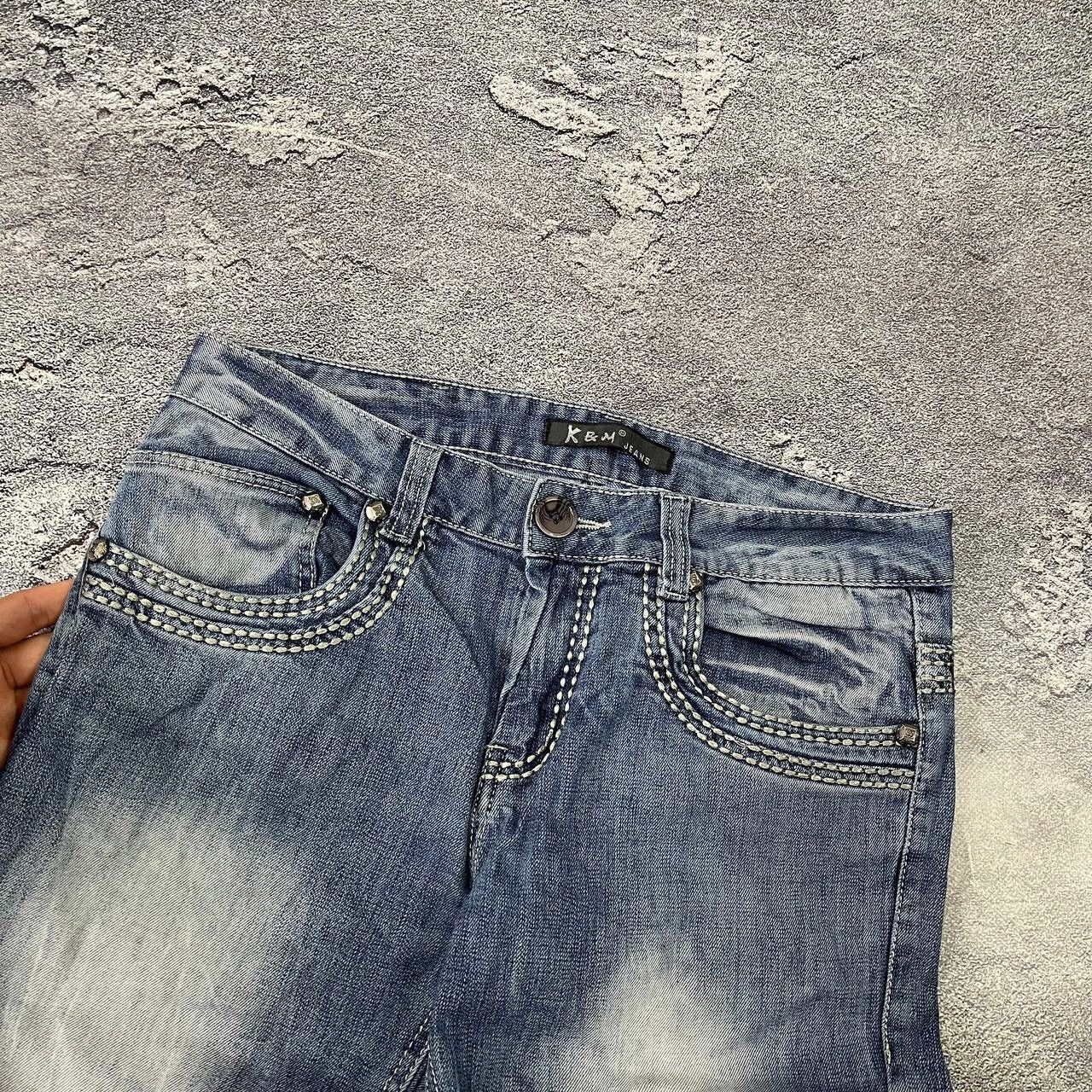 Vintage Y2K Kosmo Lupo Jeans Denim Washed Embroidered Logo Size US 32 / EU 48 - 11 Thumbnail