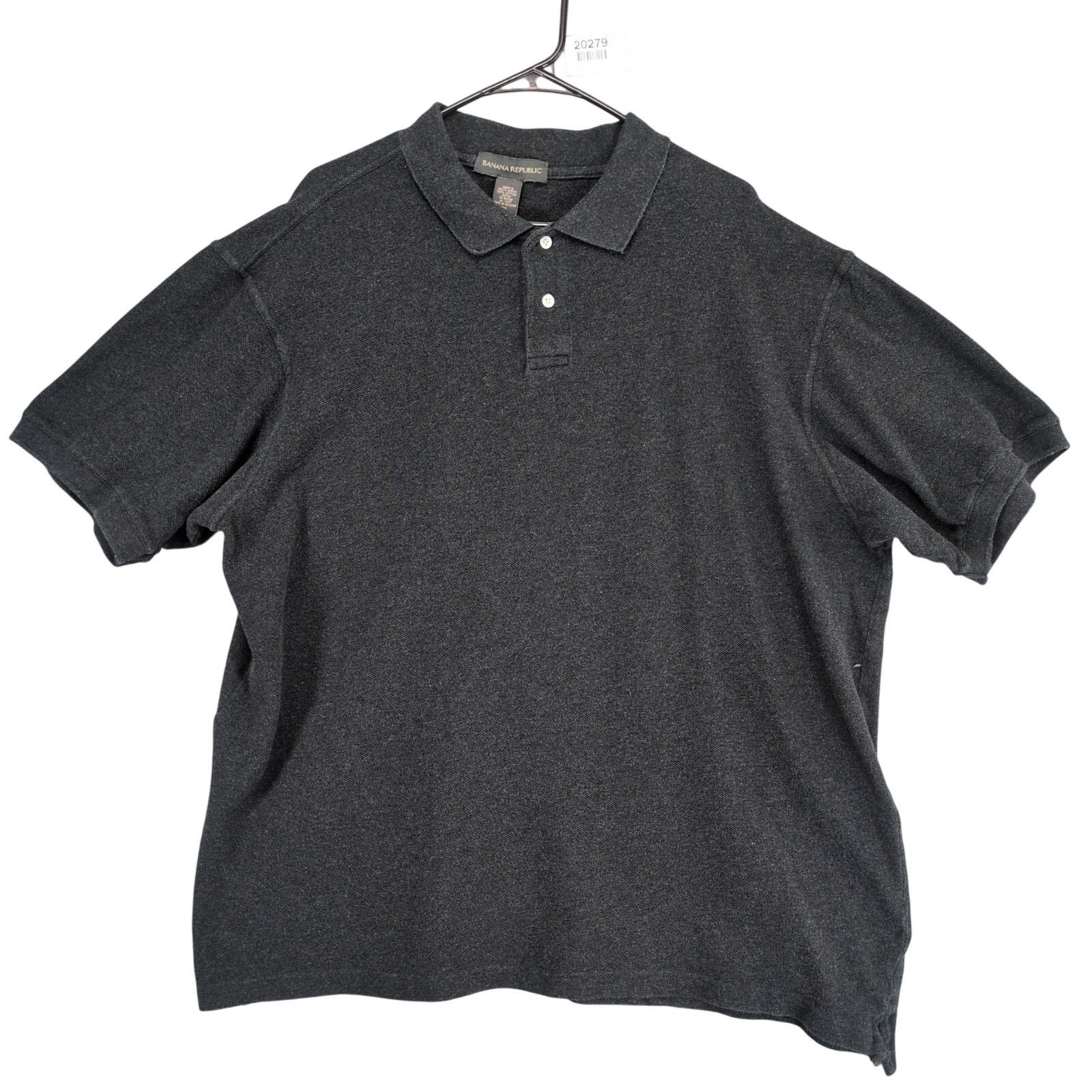 Banana Republic Banana Republic Men's XL Charcoal Short Sleeve Polo Shirt Size US XL / EU 56 / 4 - 1 Thumbnail
