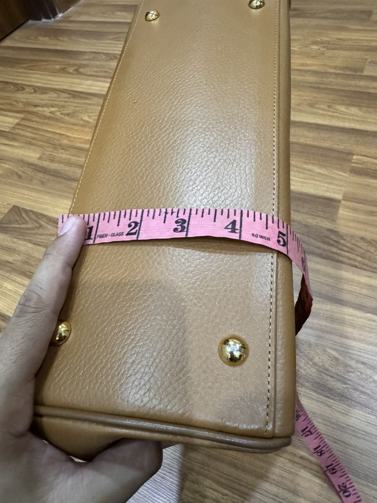 Handmade HANDMADE LEATHER BEIGE 'BIRKIN' BAG Size ONE SIZE - 13 Thumbnail