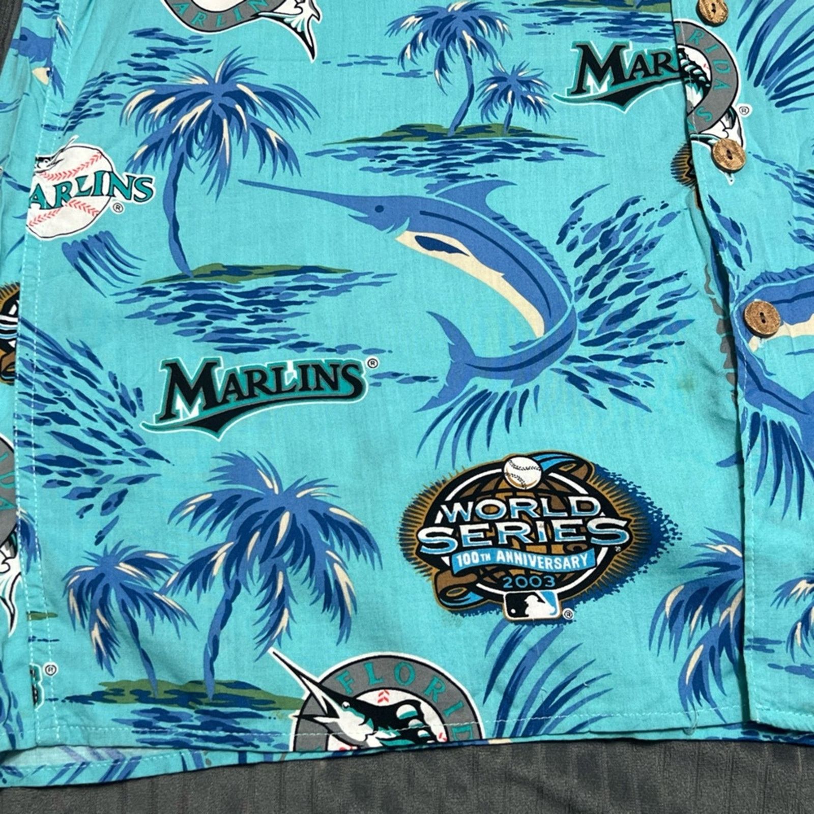 Reyn Spooner Vintage Reyn Spooner Shirt Florida Marlins Hawaiian 2003 Size US L / EU 52-54 / 3 - 4 Thumbnail