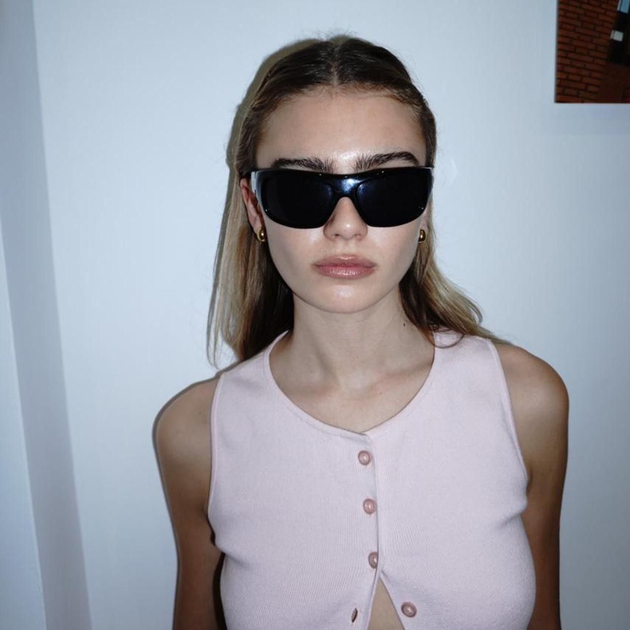 Gucci Gucci Sunglasses Mask Shield Sport Bike Pop Vintage Size ONE SIZE - 2 Thumbnail