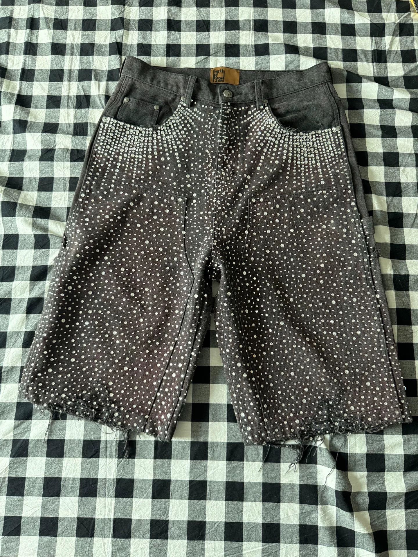 Birth of Royal Child Royal Child Laser Rhinestone Cargo Pants Size 26" / US 2 / IT 38 - 1 Thumbnail