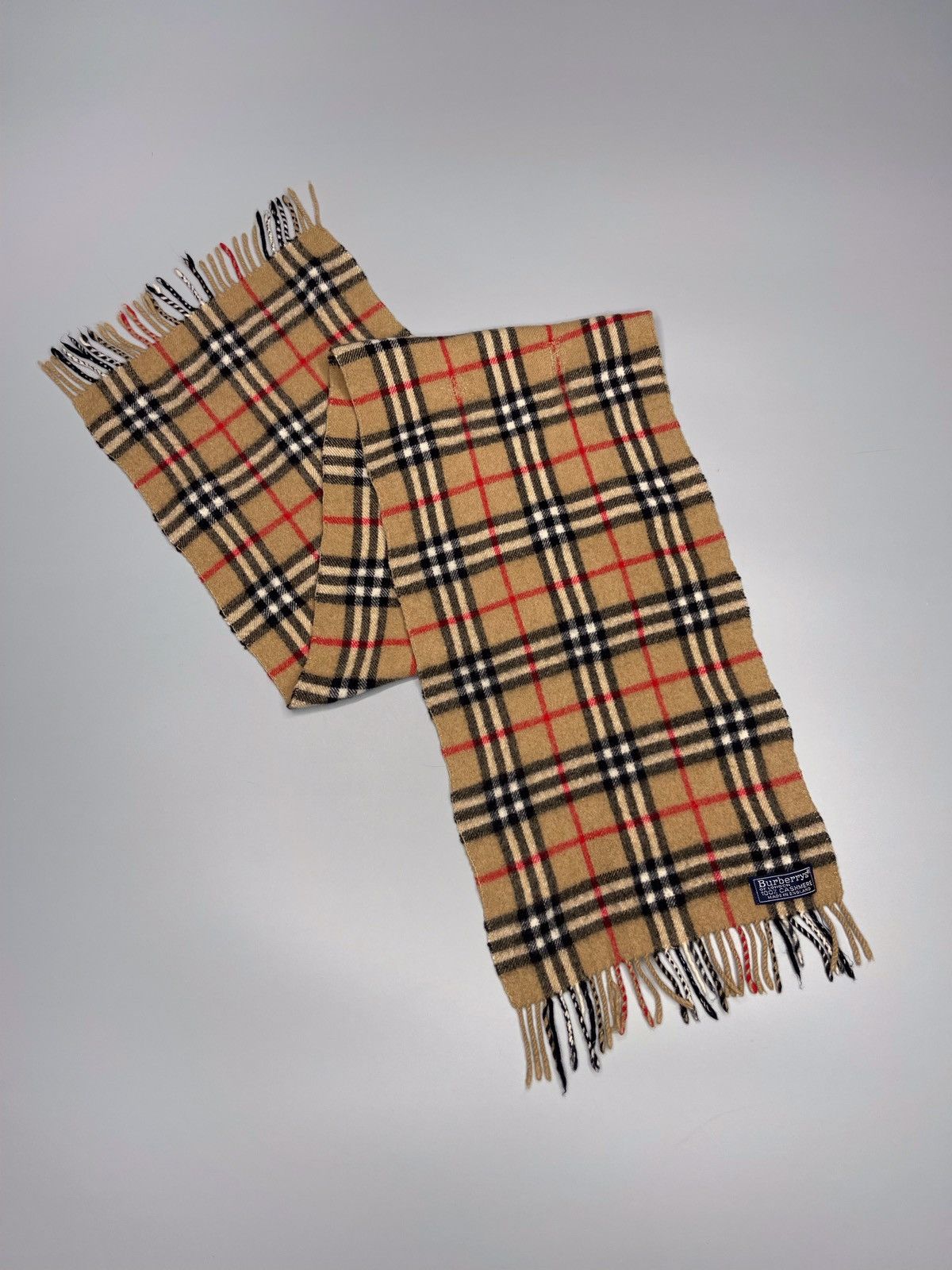 Burberry × Vintage Vintage Burberry Cashmere Scarf Nova Check Size ONE SIZE - 2 Thumbnail