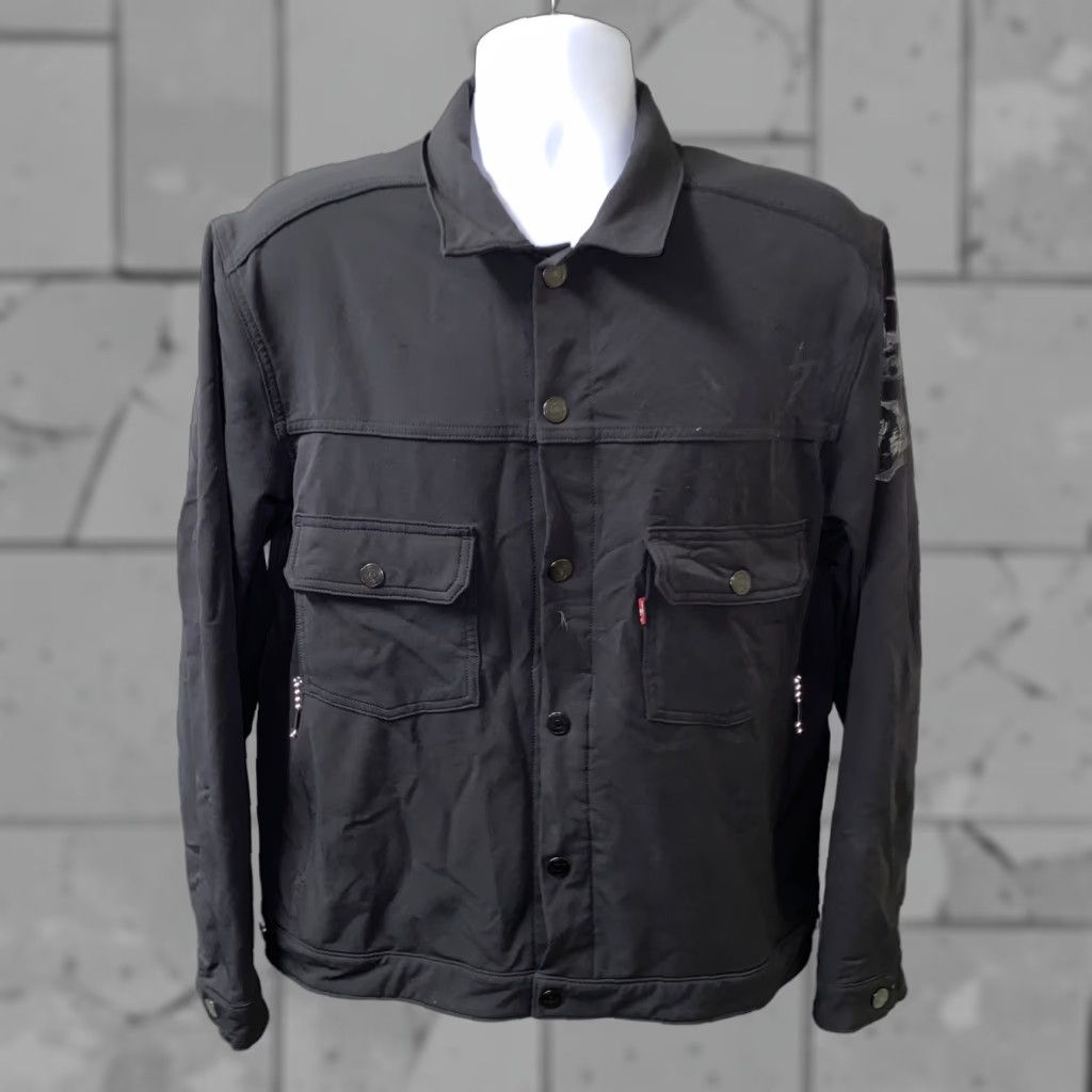 Levi's Levi’s Mens Black Long Sleeve Snap Button Shirt Size L Size US L / EU 52-54 / 3 - 1 Thumbnail