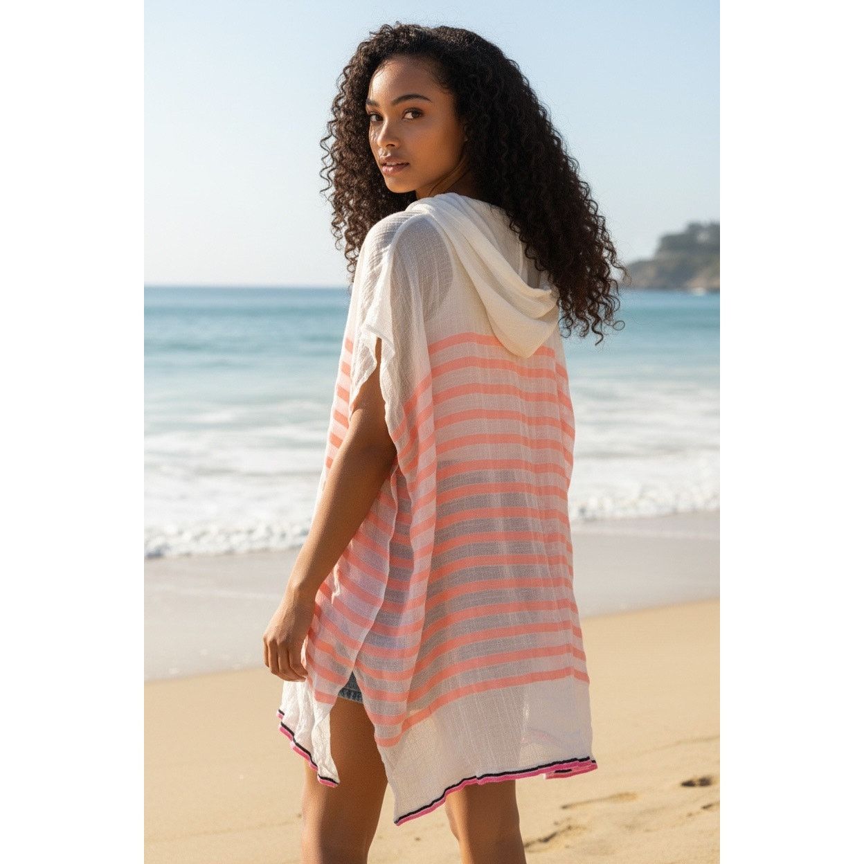 lemlem lemlem 'Lilly' Hooded Poncho Cover Up One Size $295 Size ONE SIZE - 2 Thumbnail