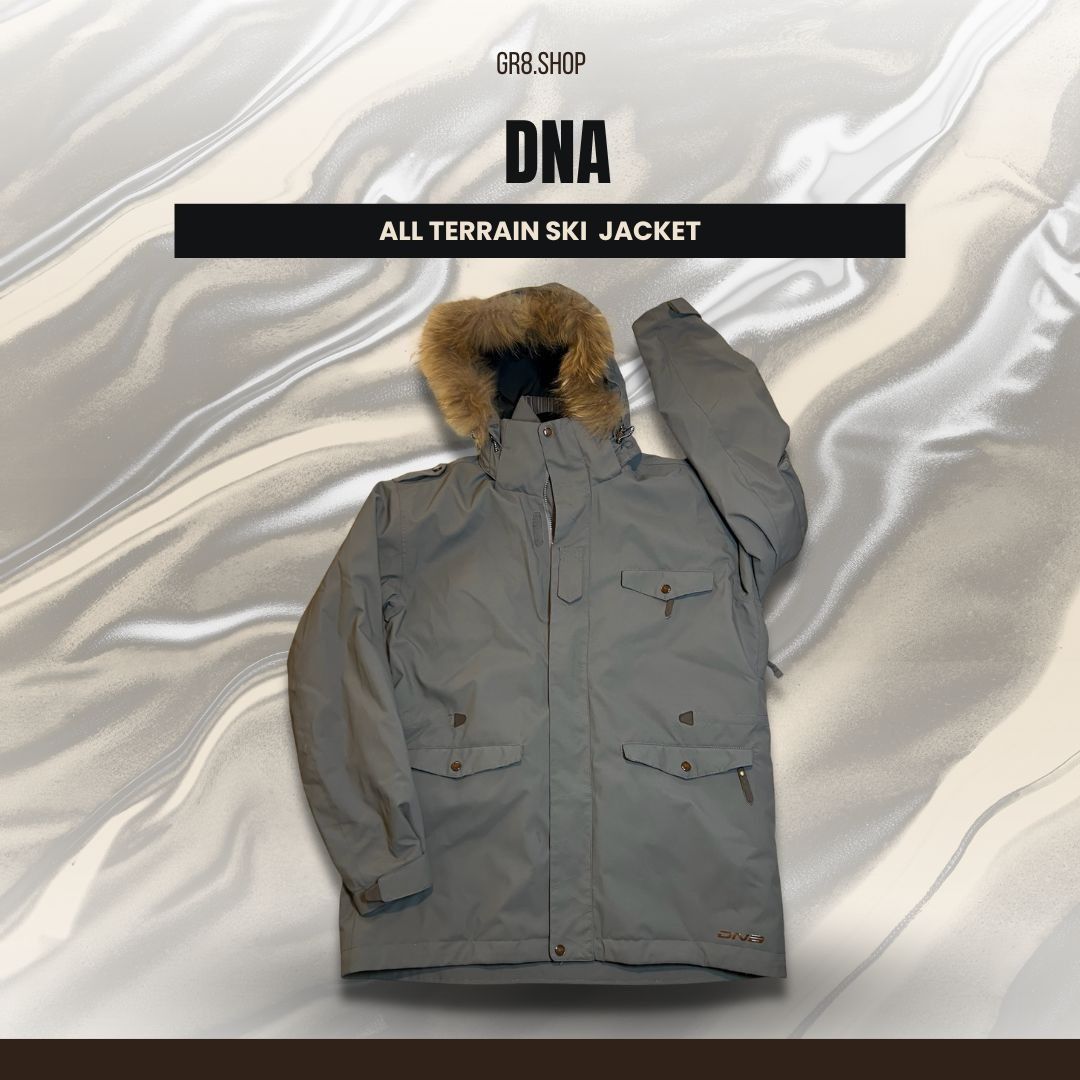 DNA DNA All Terrain Ski Jacket XL Gray W/ Faux Fur Hood Adjustab Size US XL / EU 56 / 4 - 1 Thumbnail