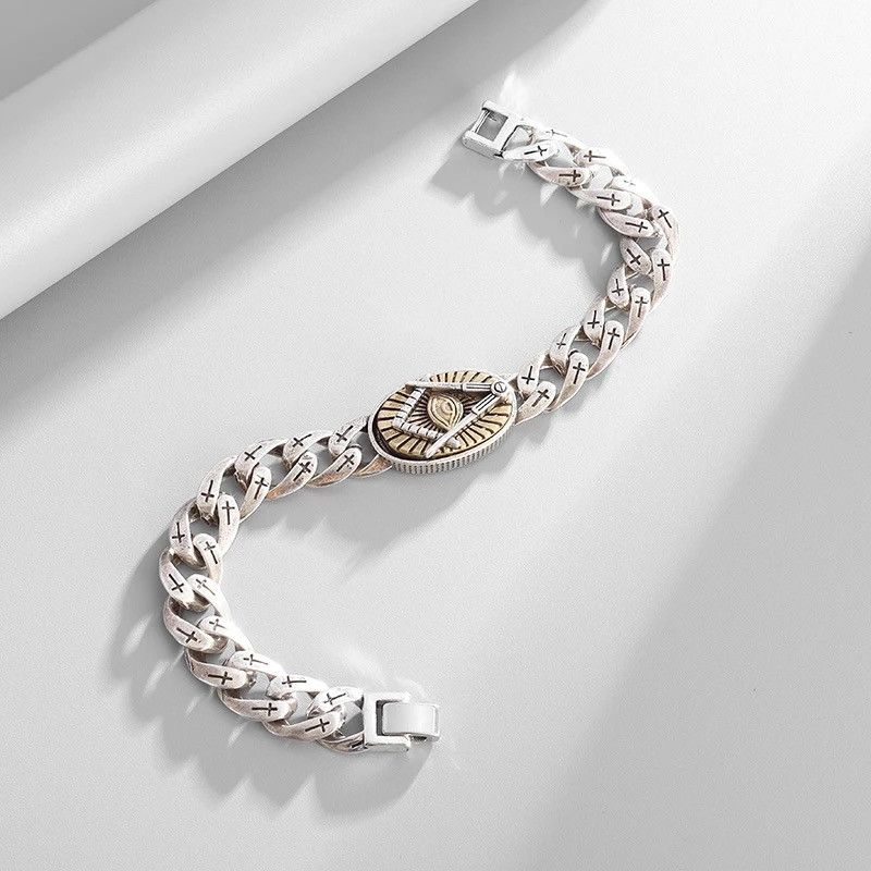 Designer × Jewelry × Vintage Vintage Masonic Symbol Bracelet Size ONE SIZE - 4 Thumbnail