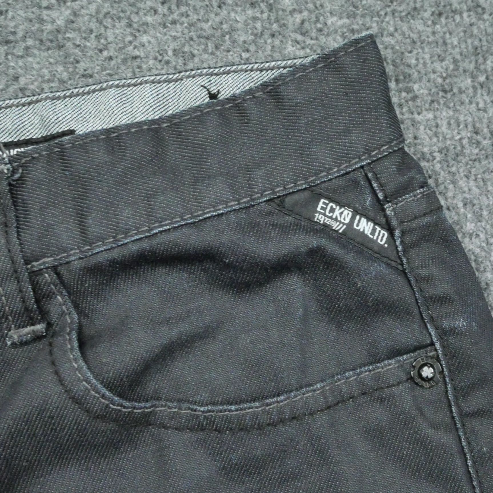Ecko Unltd. VINTAGE Ecko Unltd. Jeans Men 34 34x32 Blue Dark Wash Straight Leg 5-Pocket Denim Cotton Zip Size US 34 / EU 50 - 4 Thumbnail